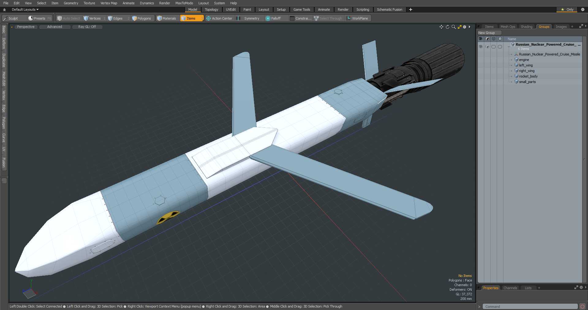 3D Russian Nuclear Powered Cruise Missile model