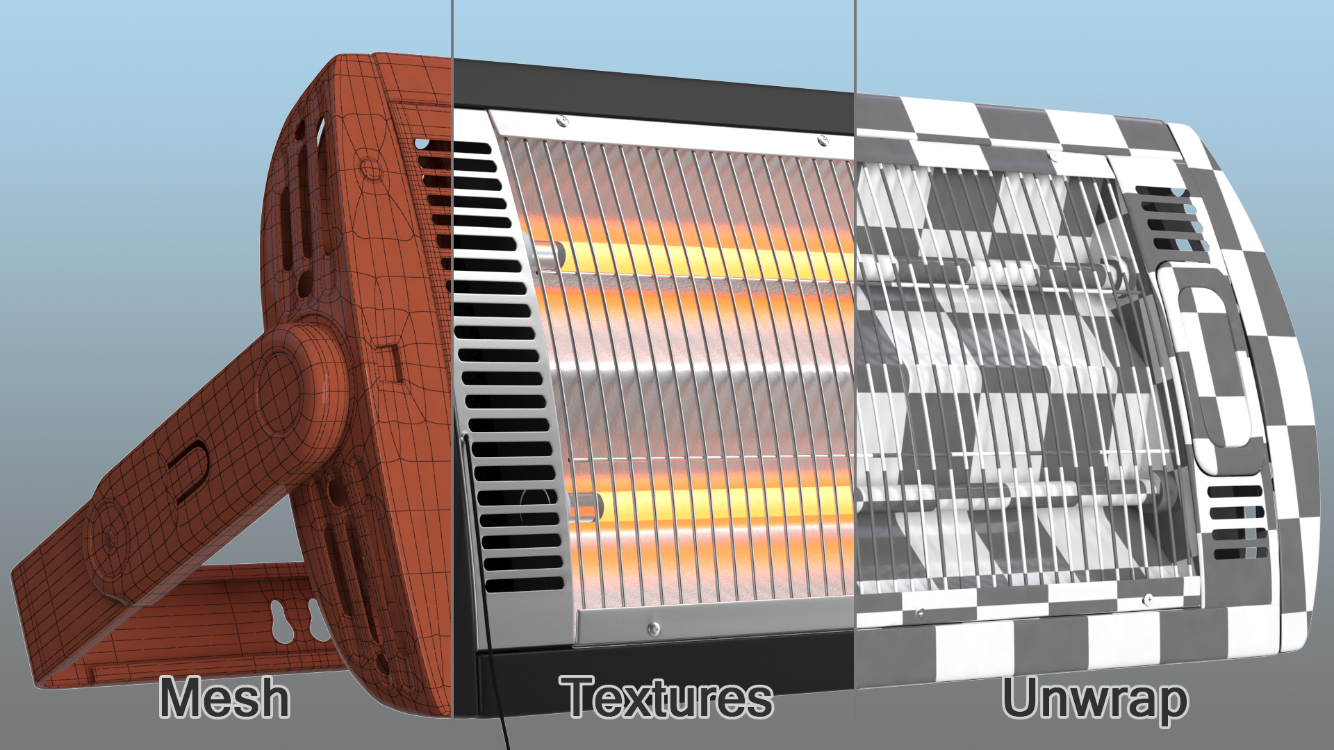 DONYER Power Quartz Tube Heater On 3D model