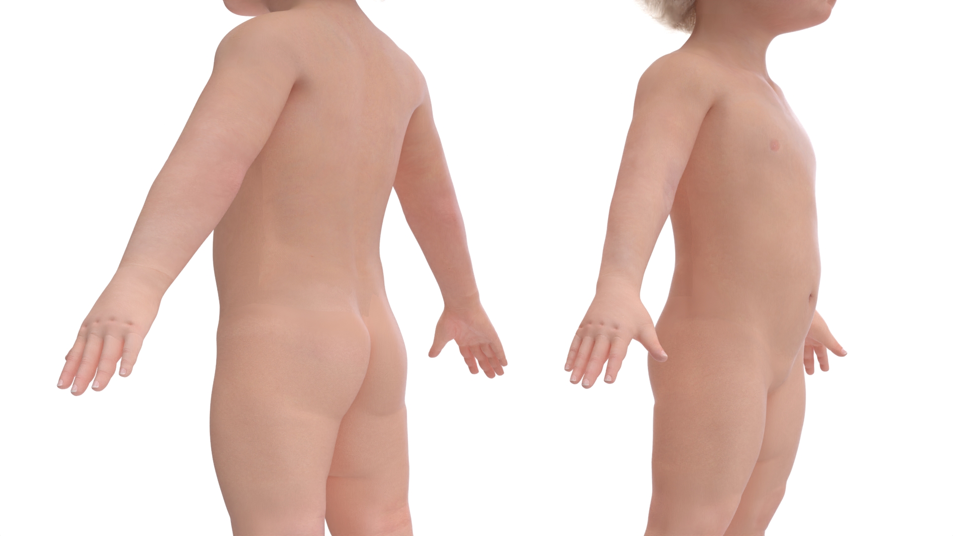 Little Girl Fur Rigged 3D
