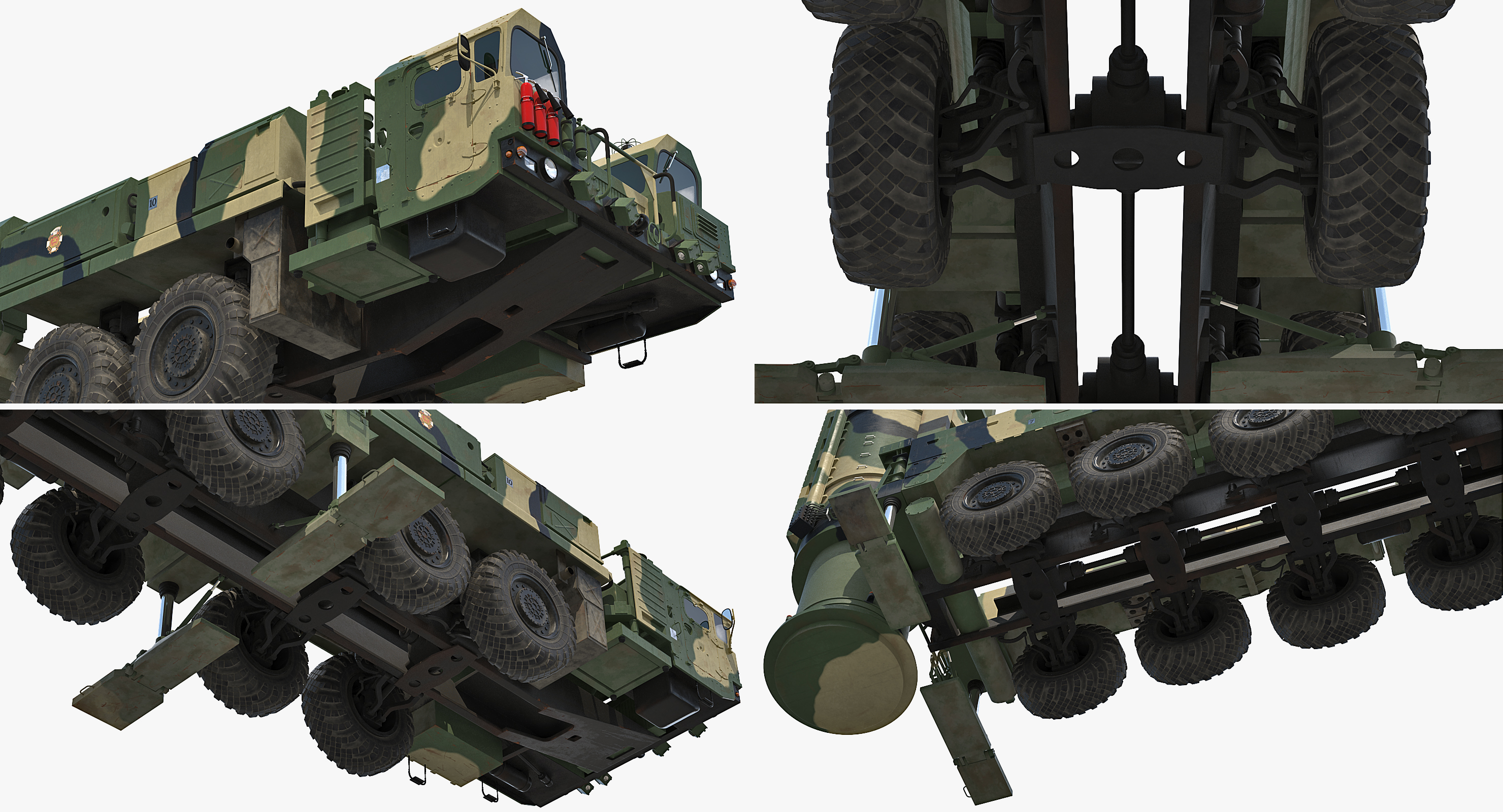3D Scud Transporter Erector Launcher Topol M in Upright Position