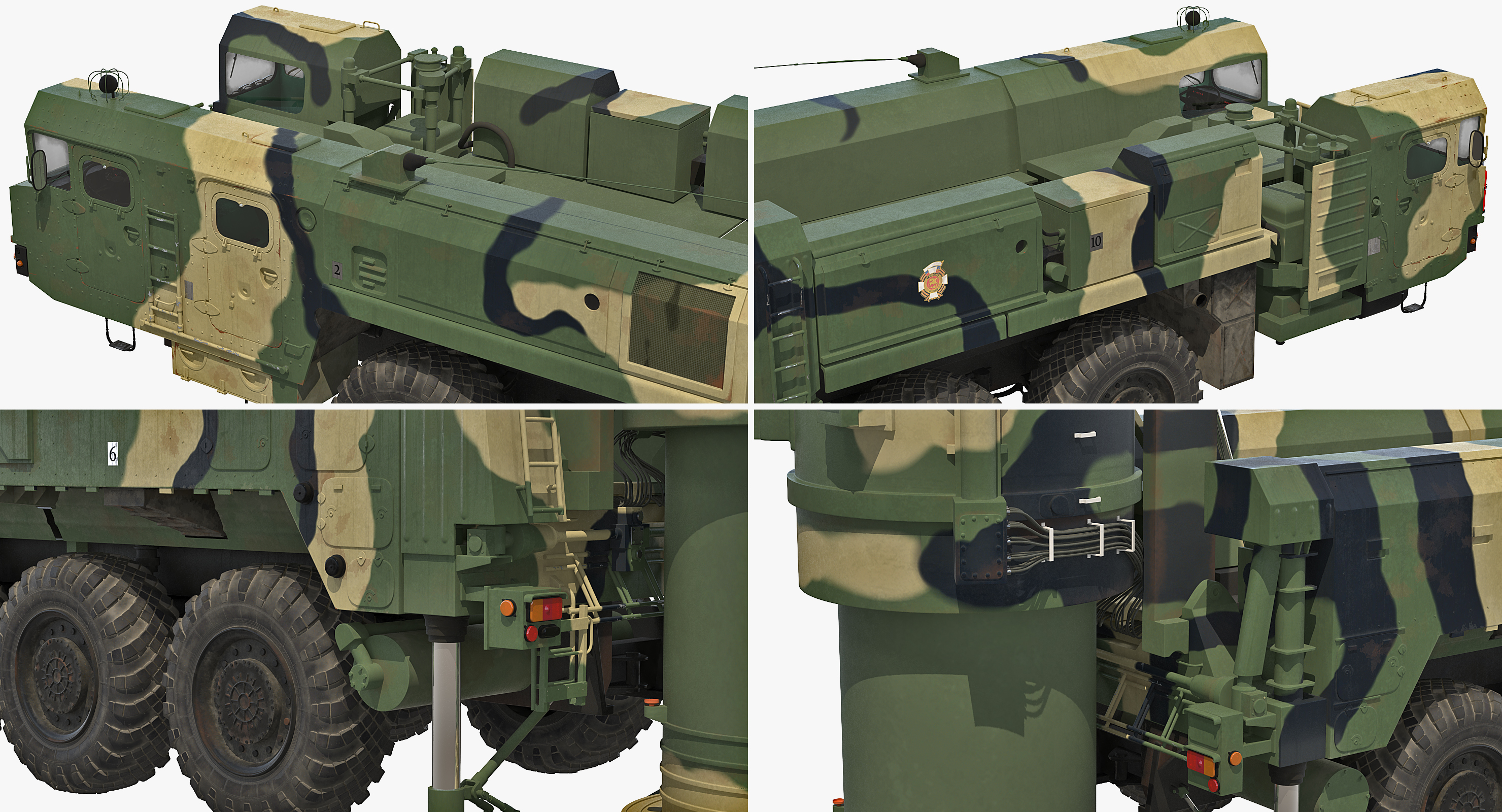 3D Scud Transporter Erector Launcher Topol M in Upright Position