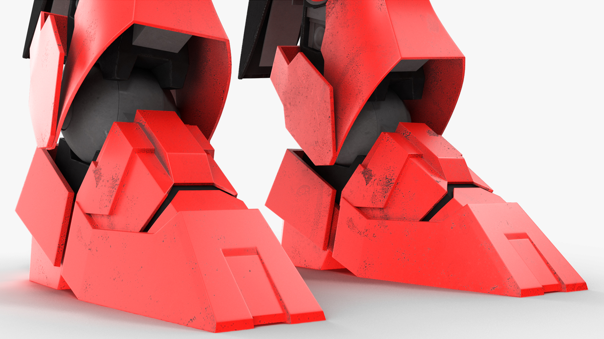 Giant Red Combat Sci-Fi Robot 3D model
