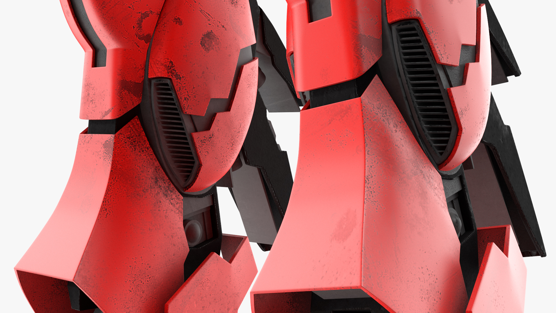 Giant Red Combat Sci-Fi Robot 3D model