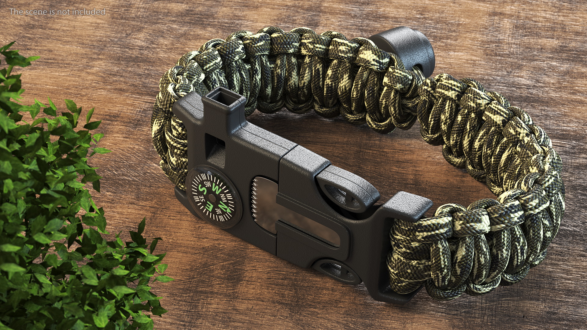 3D Paracord Survival Bracelet Camo