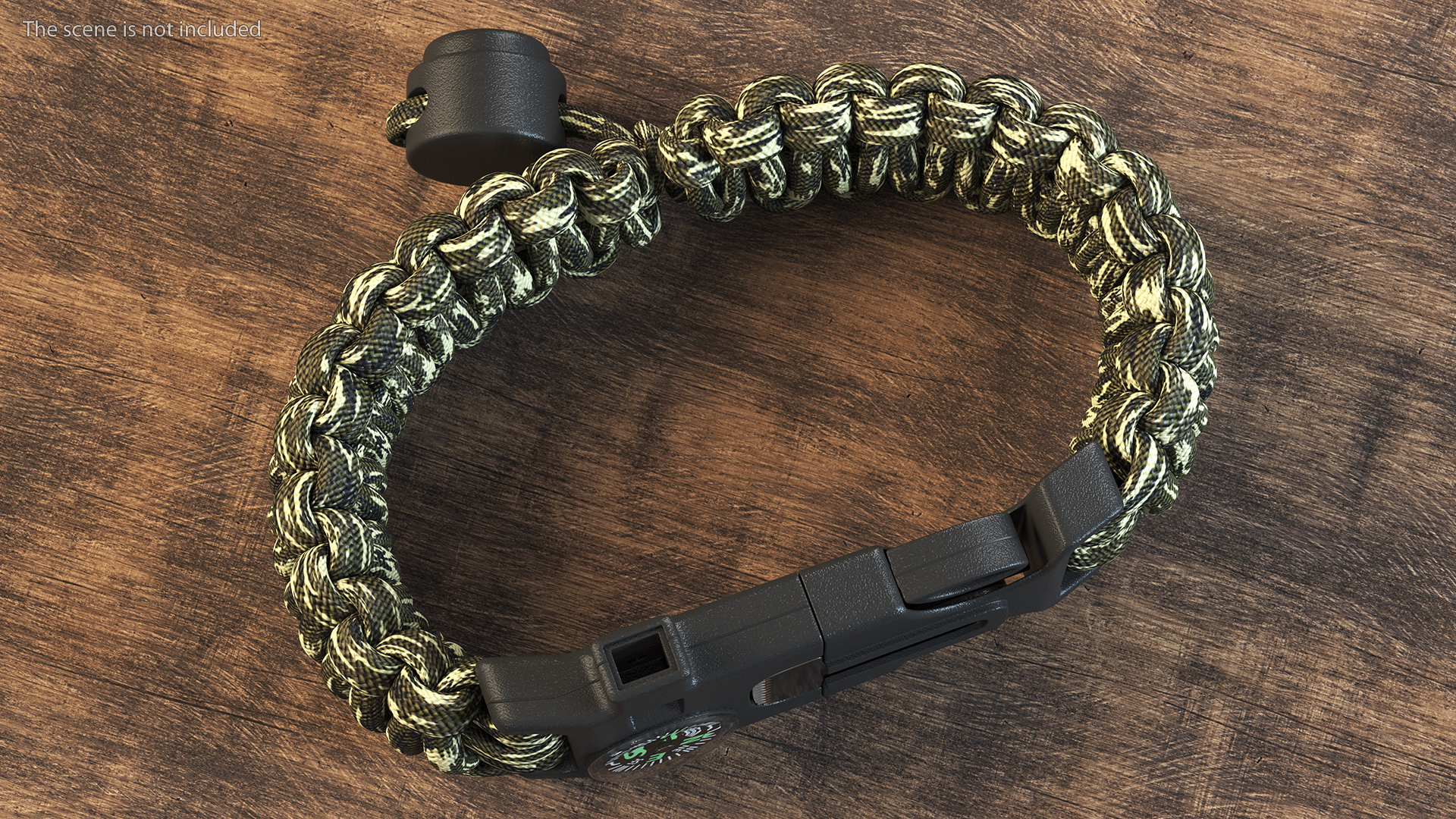 3D Paracord Survival Bracelet Camo