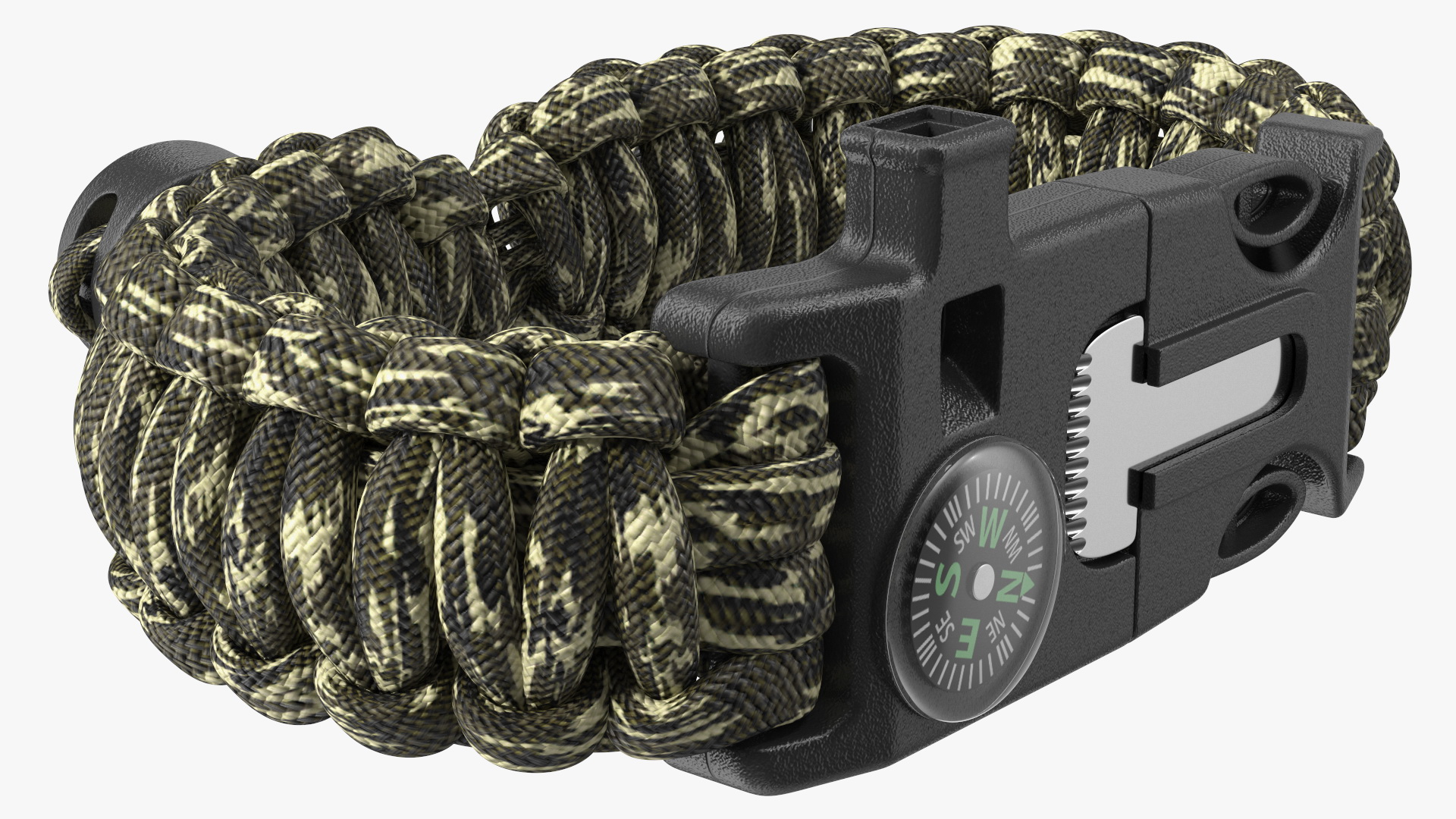 3D Paracord Survival Bracelet Camo