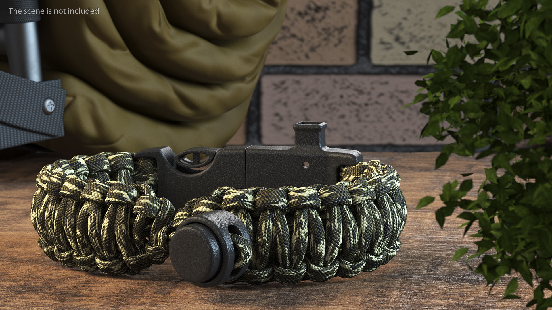 3D Paracord Survival Bracelet Camo