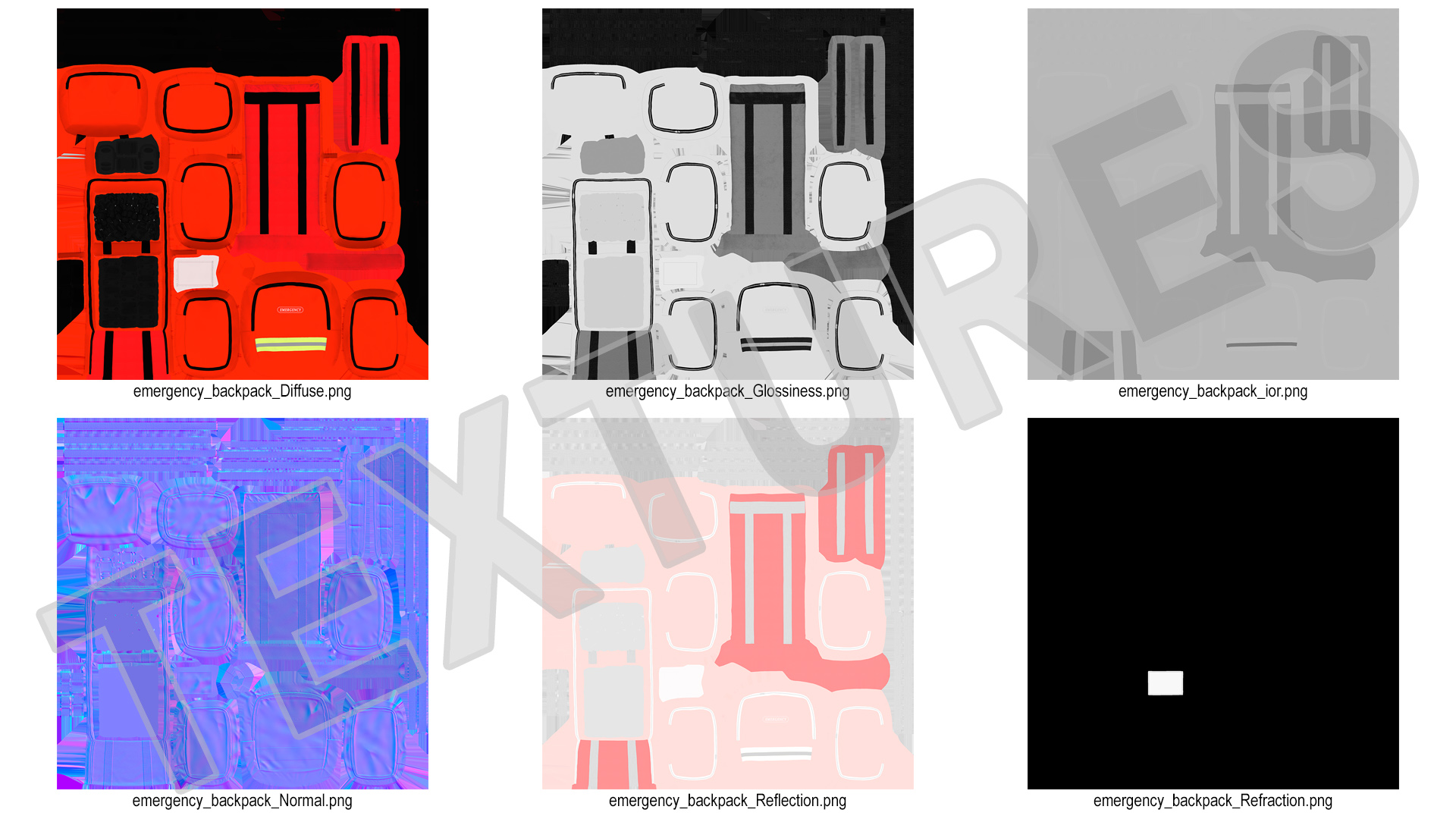 3D Emergency Rucksack model