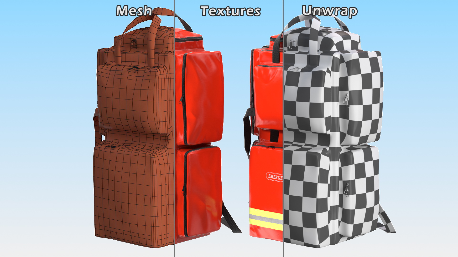 3D Emergency Rucksack model