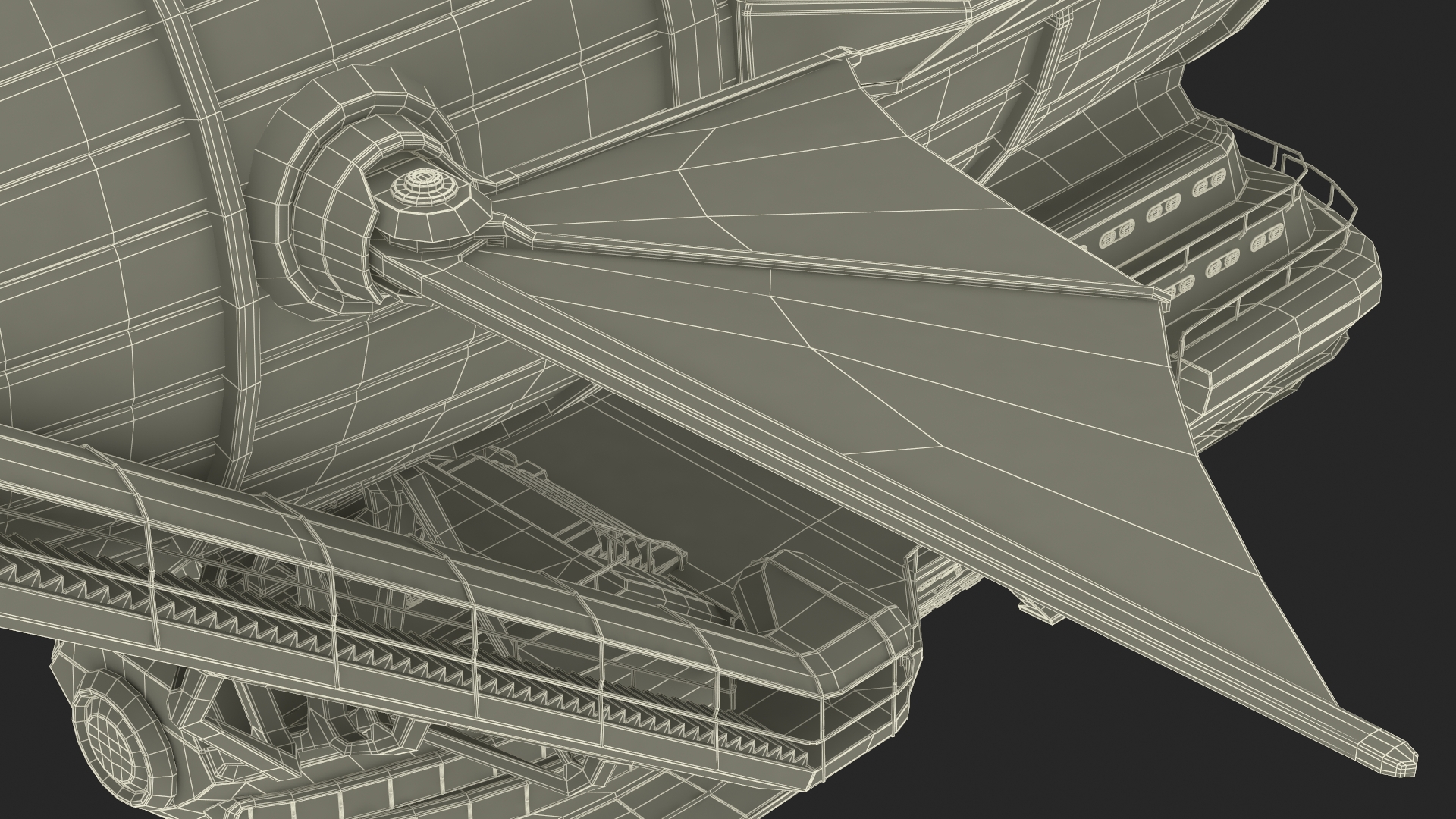 3D Steampunk Airship Fantasy Craft Rigged model