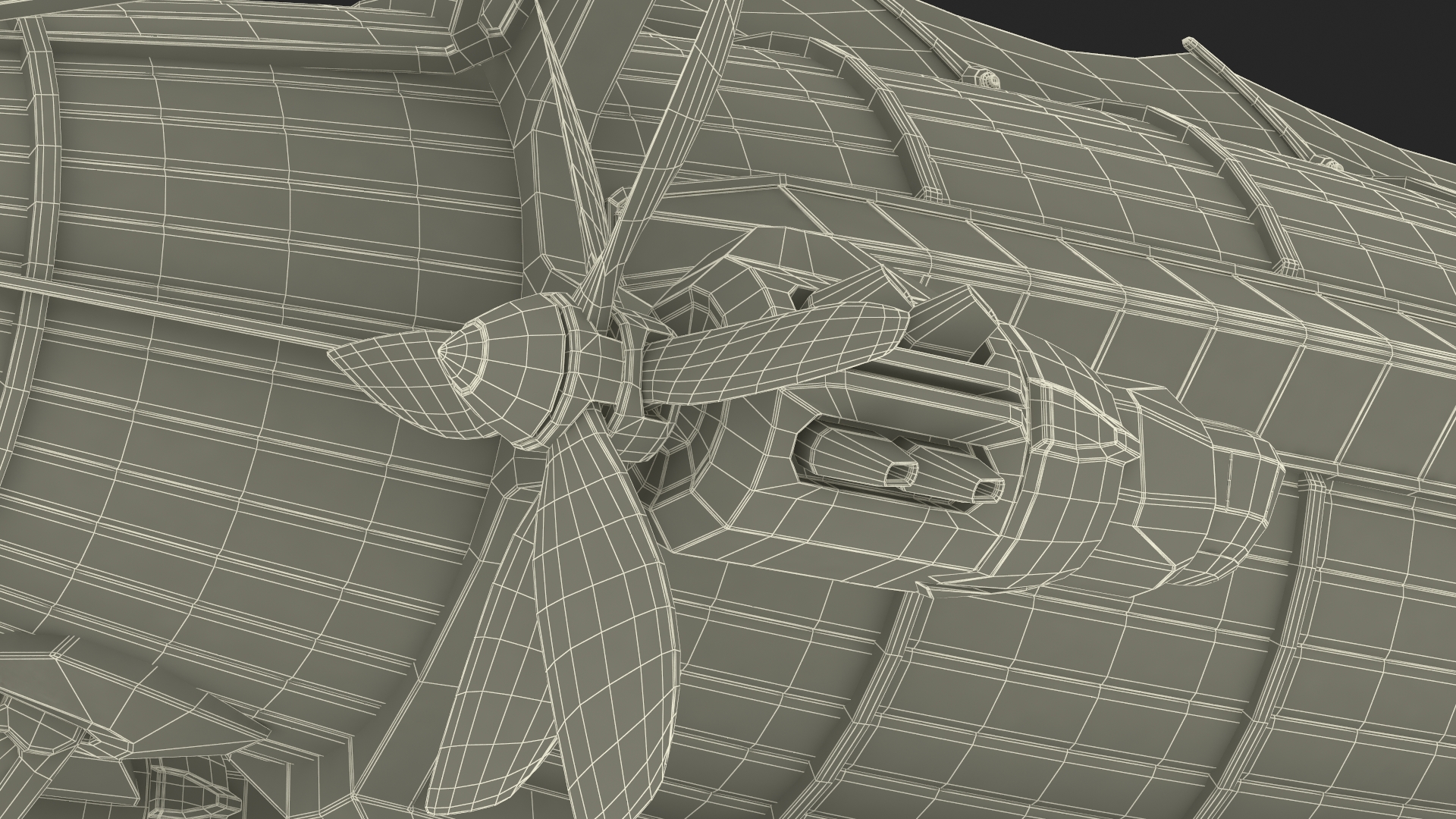 3D Steampunk Airship Fantasy Craft Rigged model