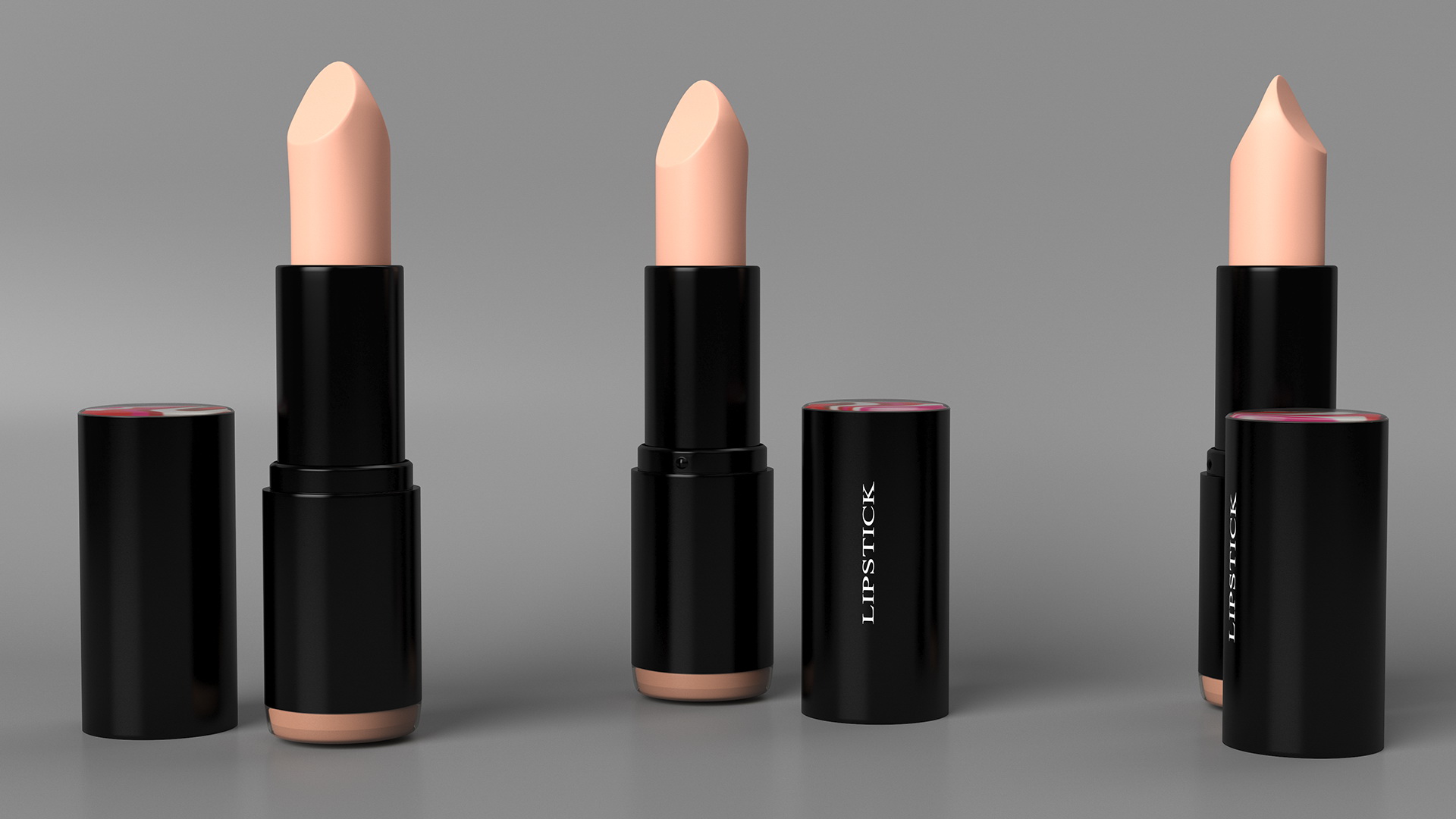 3D model Coral Round Lipstick Open