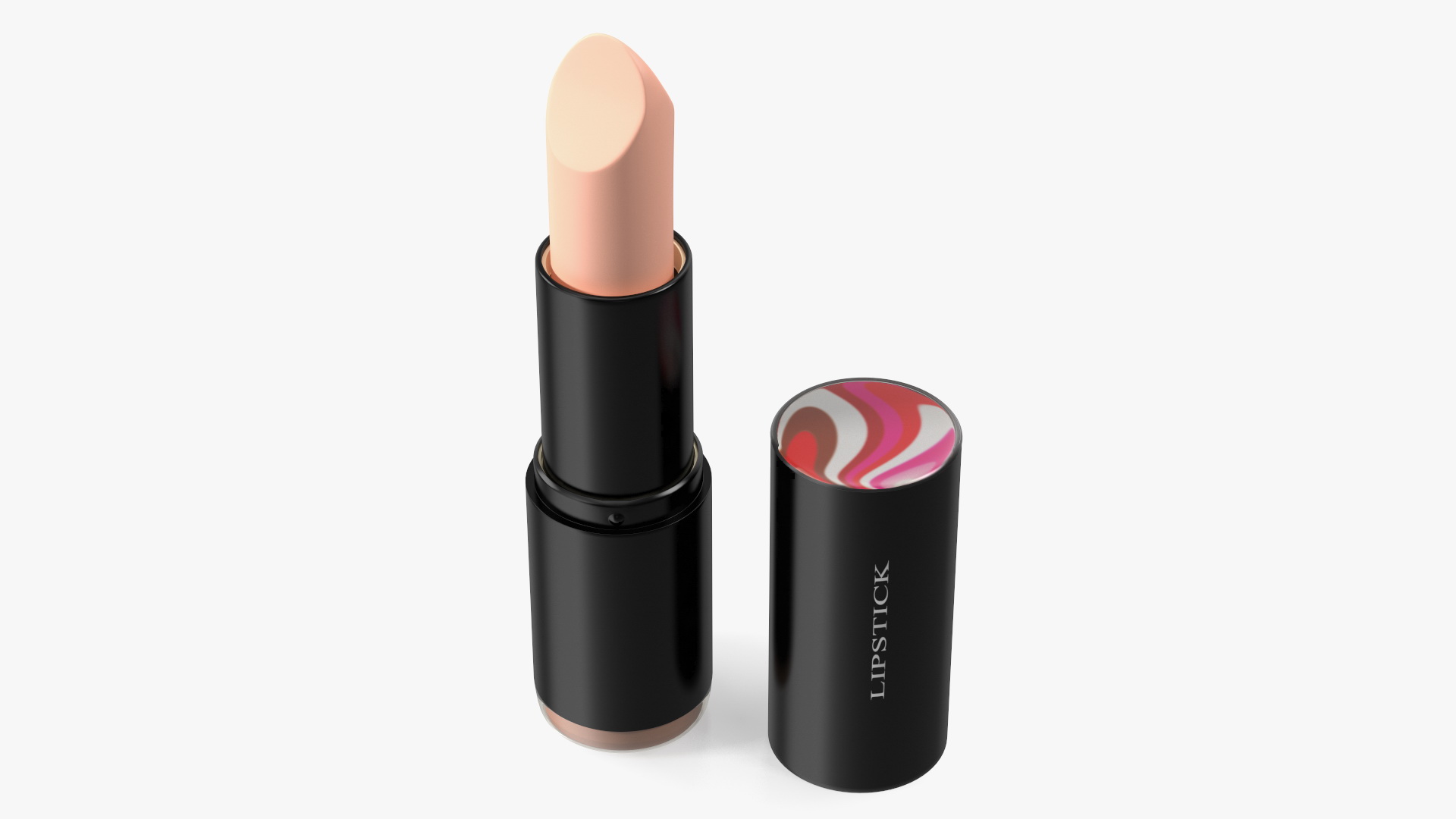 3D model Coral Round Lipstick Open