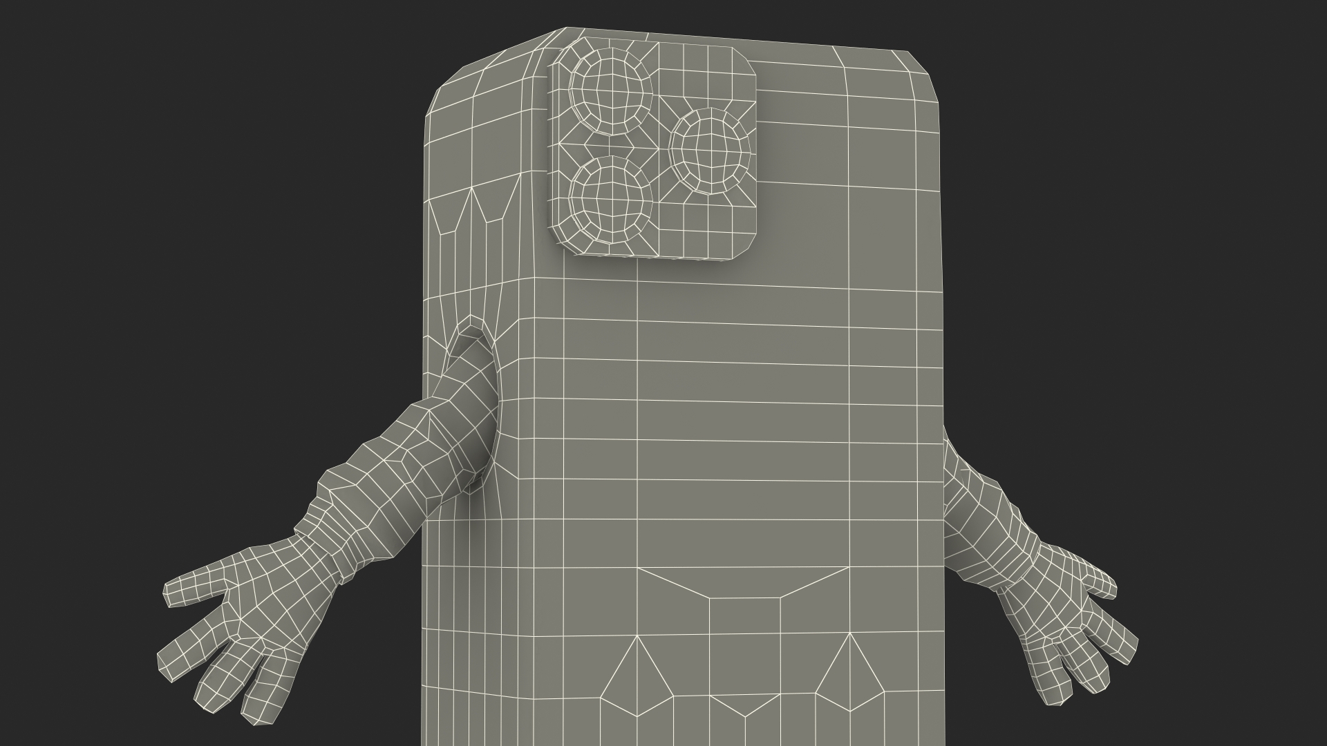 3D White IPhone Mascot A-pose
