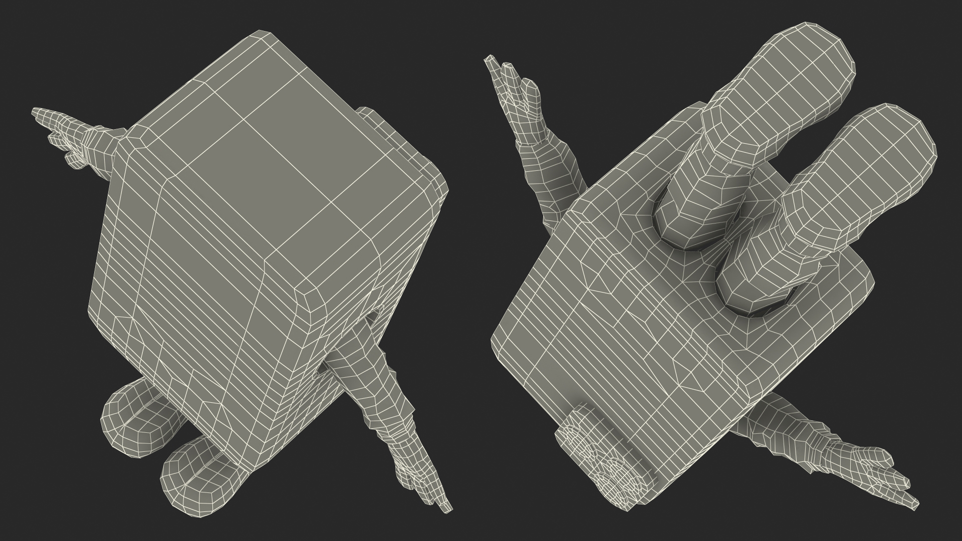 3D White IPhone Mascot A-pose