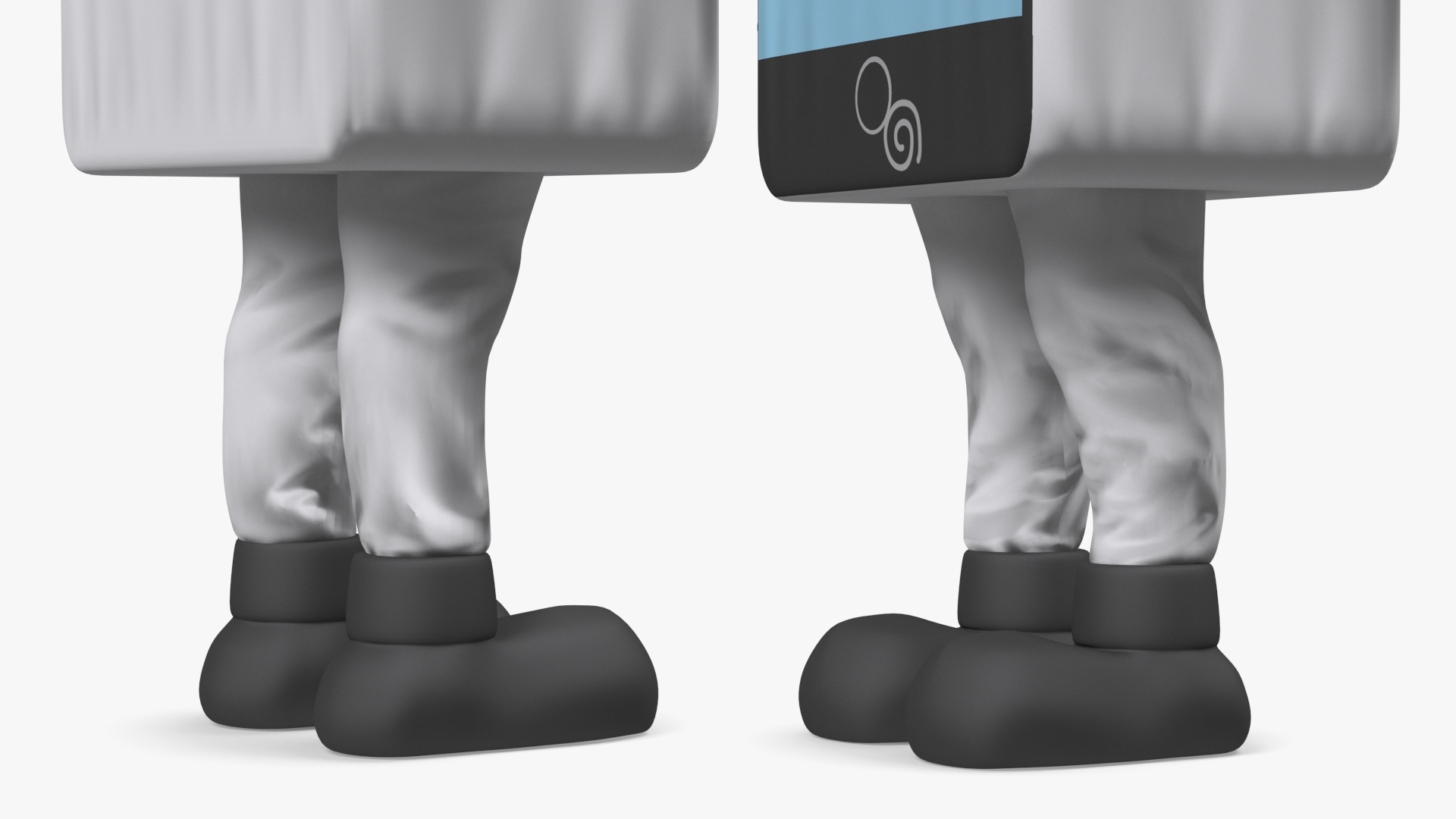 3D White IPhone Mascot A-pose
