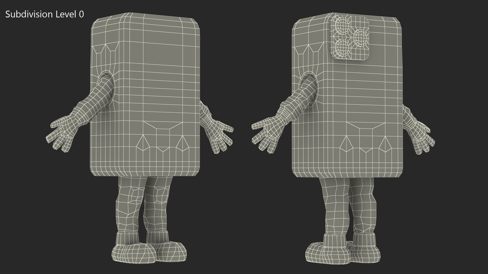 3D White IPhone Mascot A-pose