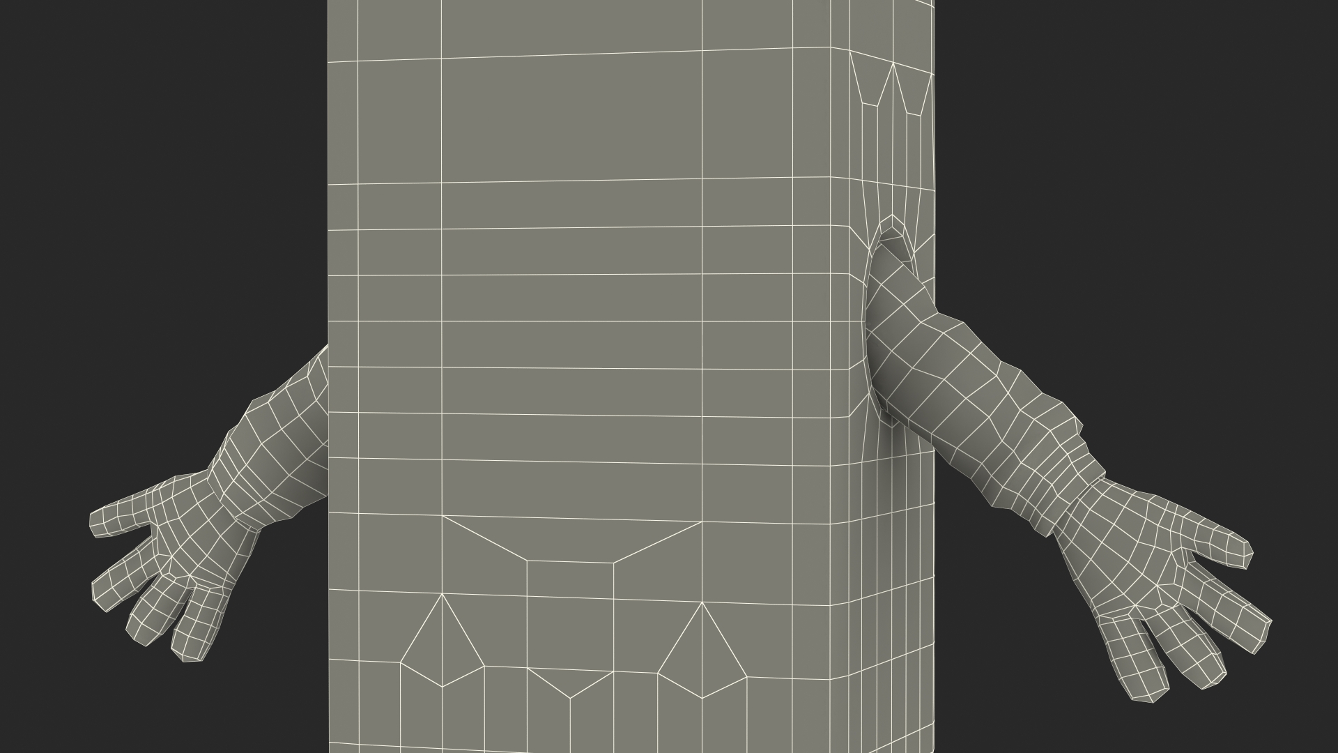 3D White IPhone Mascot A-pose