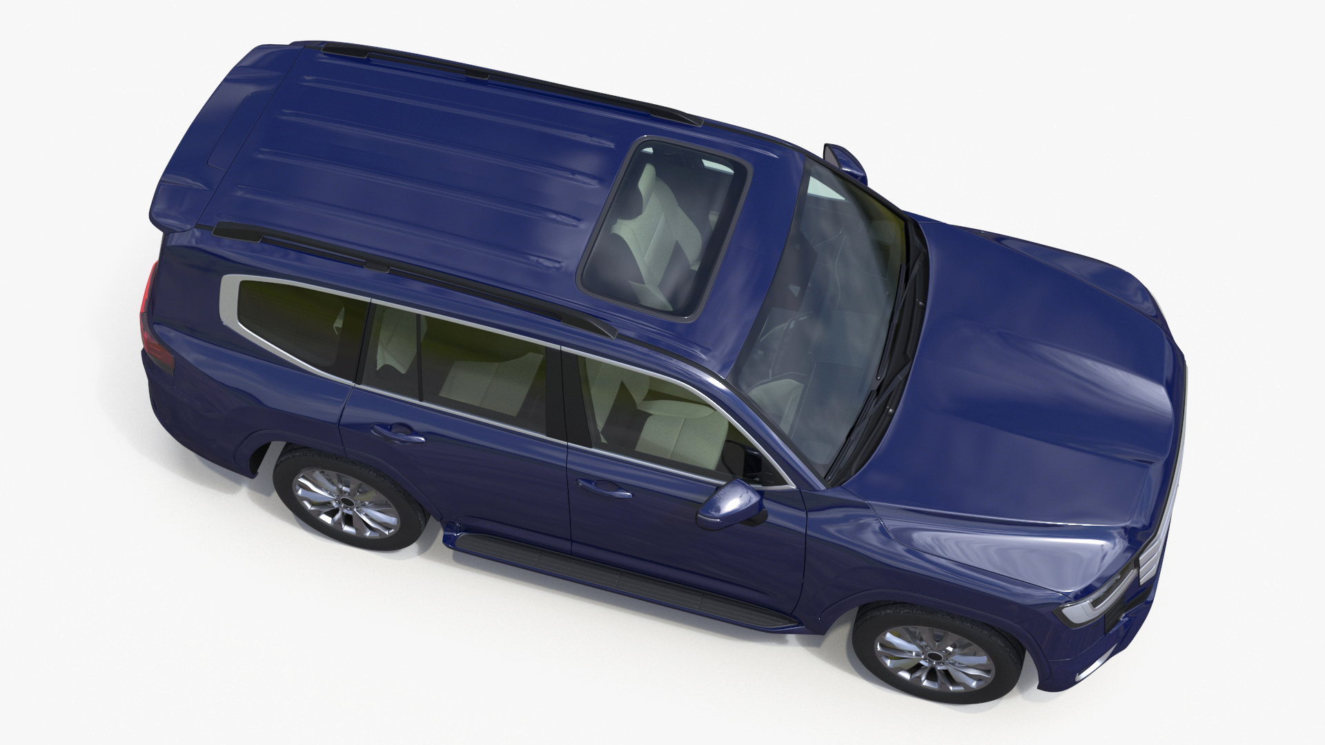 3D model Dark Blue  SUV Simplified