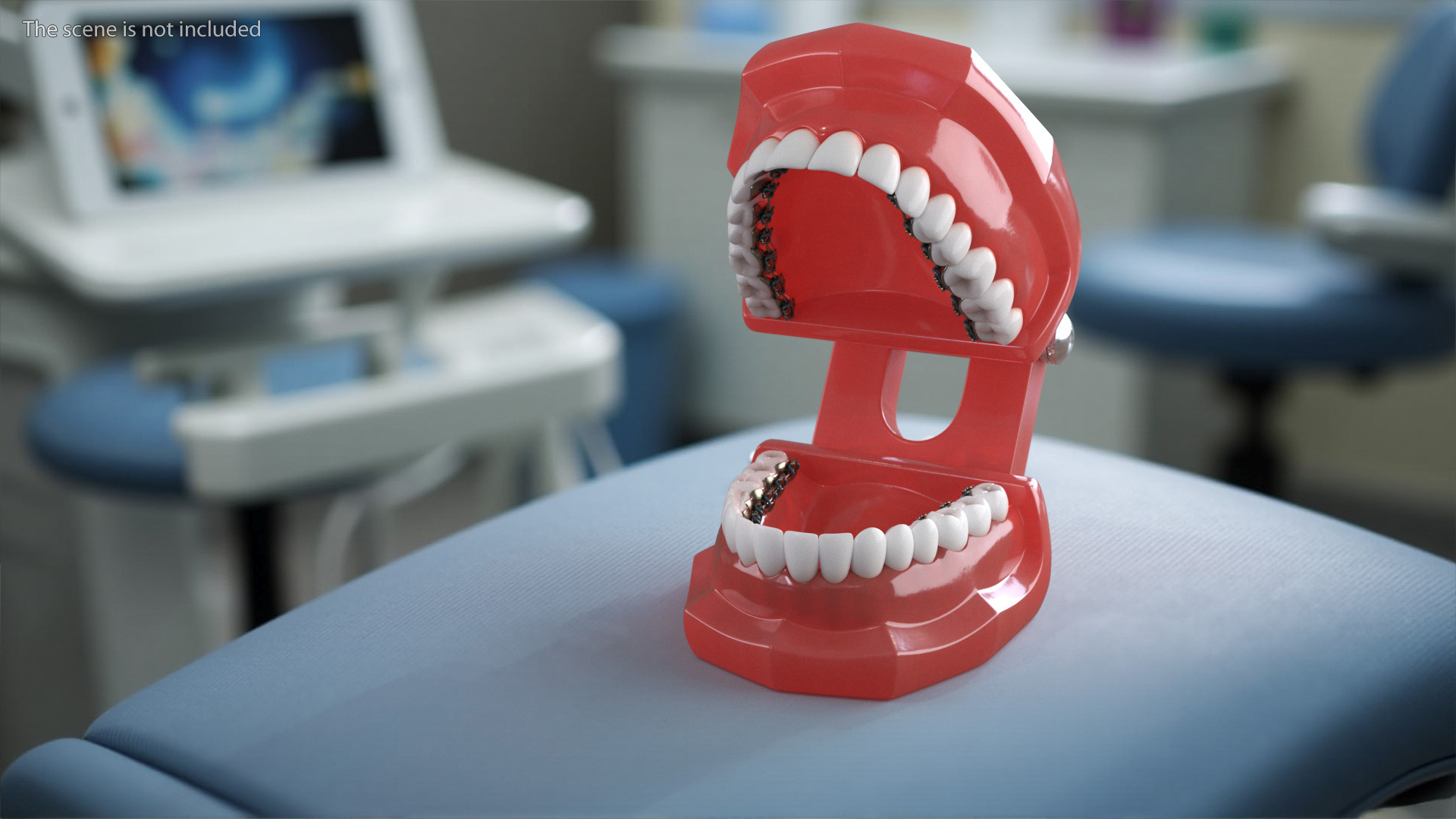 3D Lingual Braces on Typodont Teeth Model model
