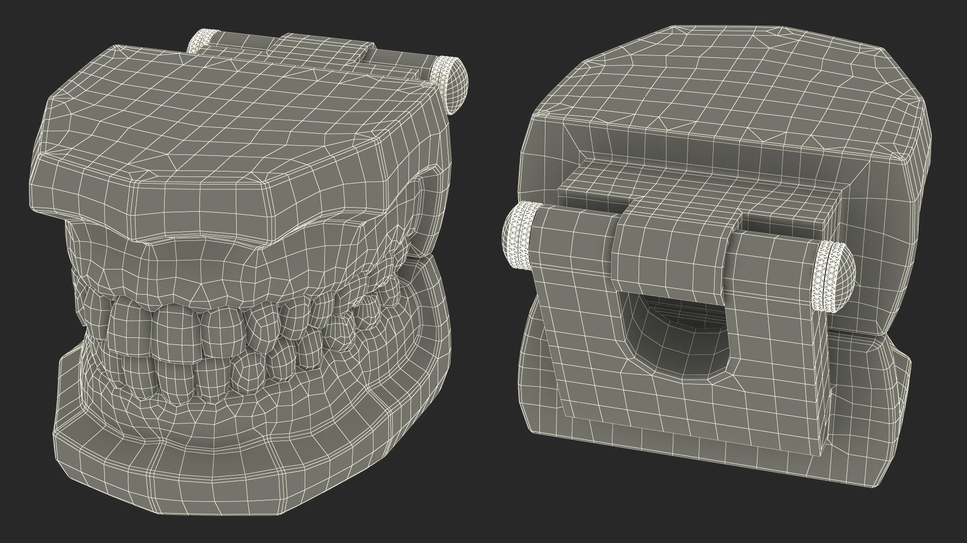 3D Lingual Braces on Typodont Teeth Model model