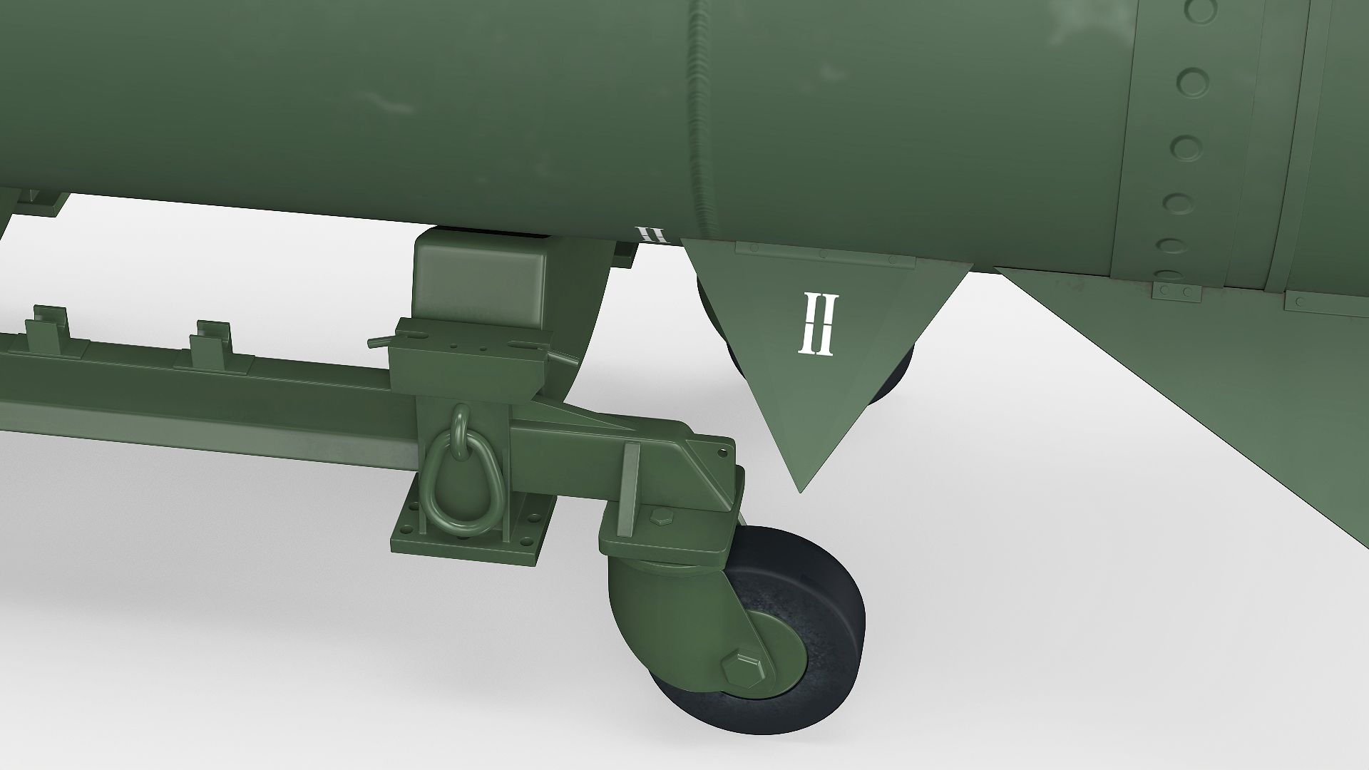 3D Military Ballistic Missile on Transporter