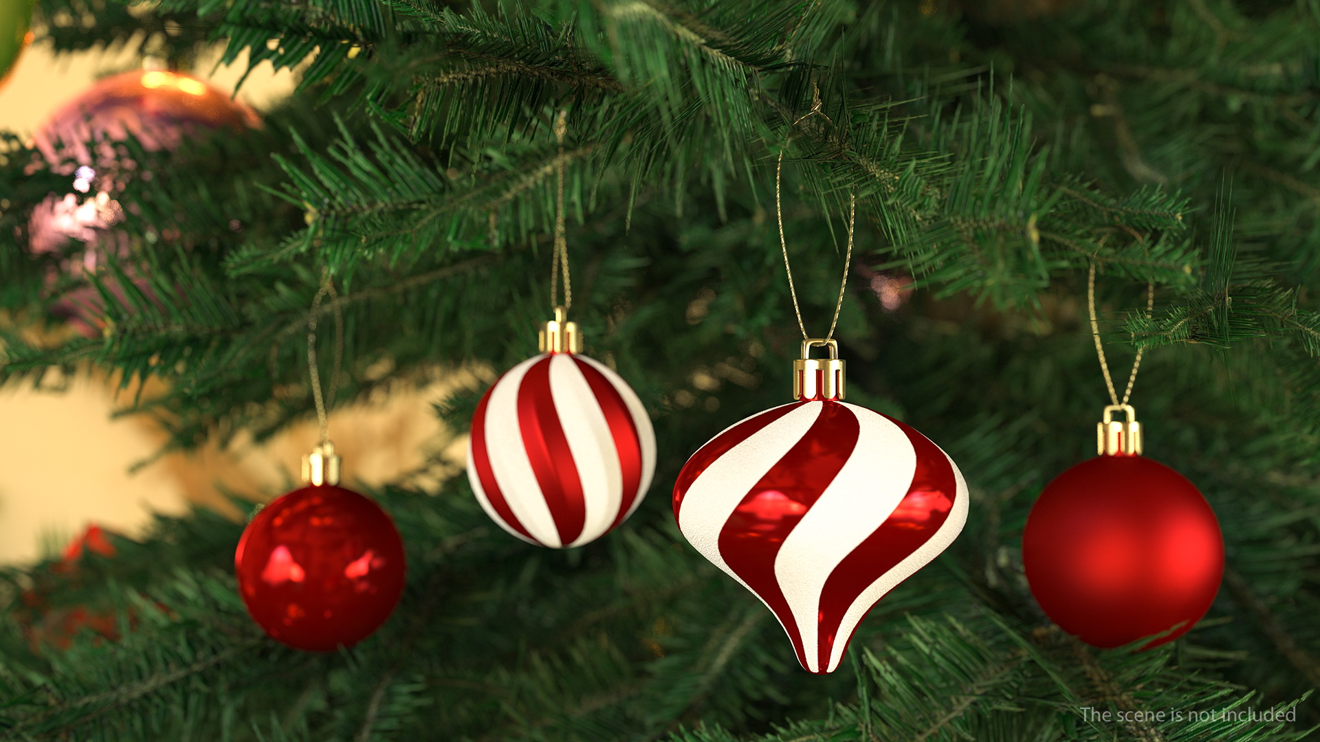 3D Assorted Christmas Ball Ornament Set