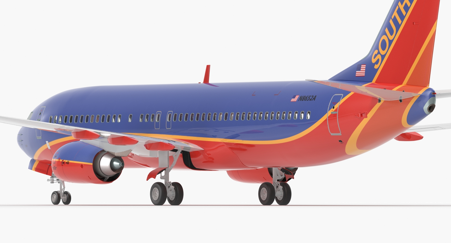 3D Boeing 737 800 Southwest Airlines model