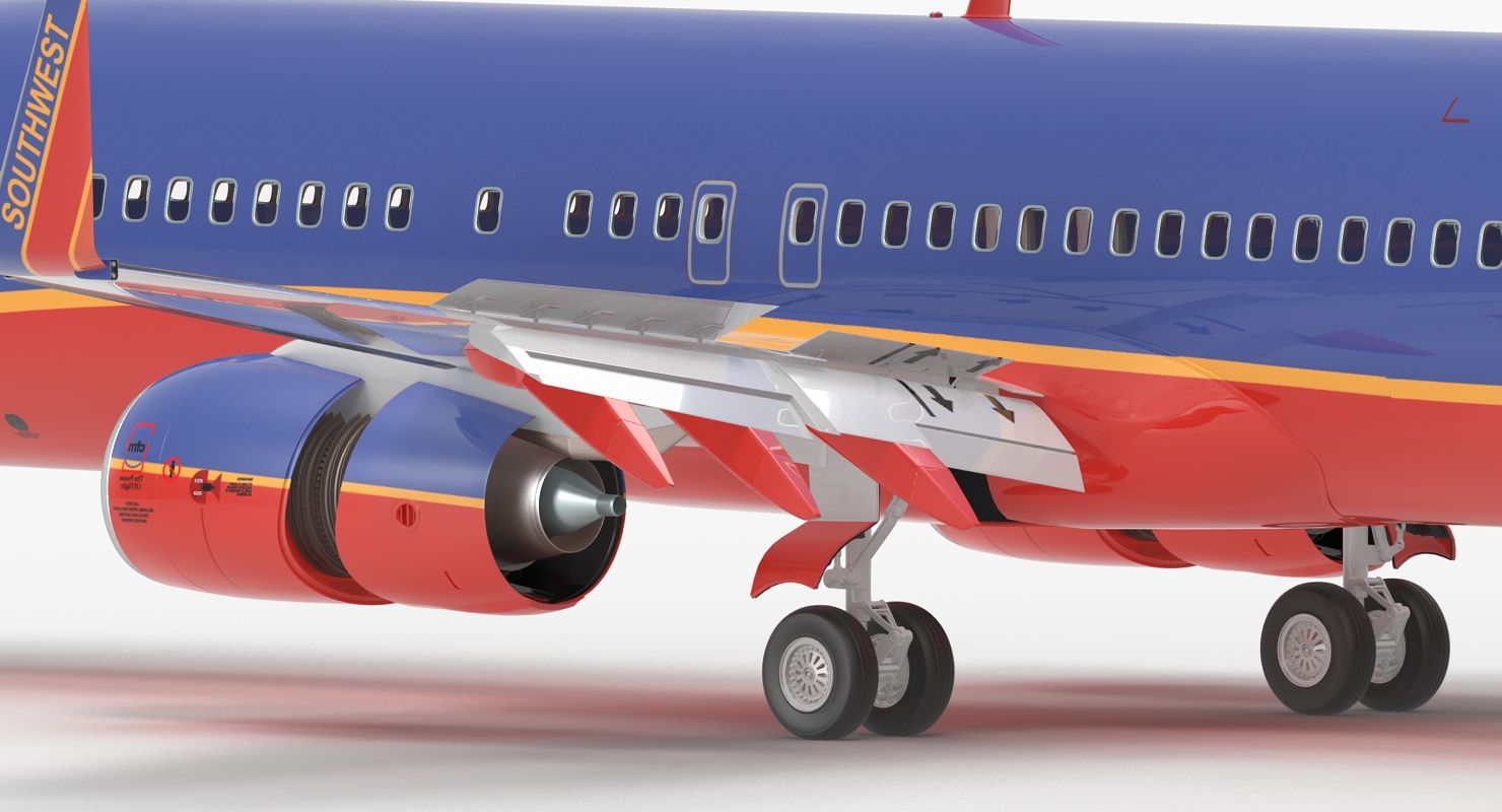 3D Boeing 737 800 Southwest Airlines model