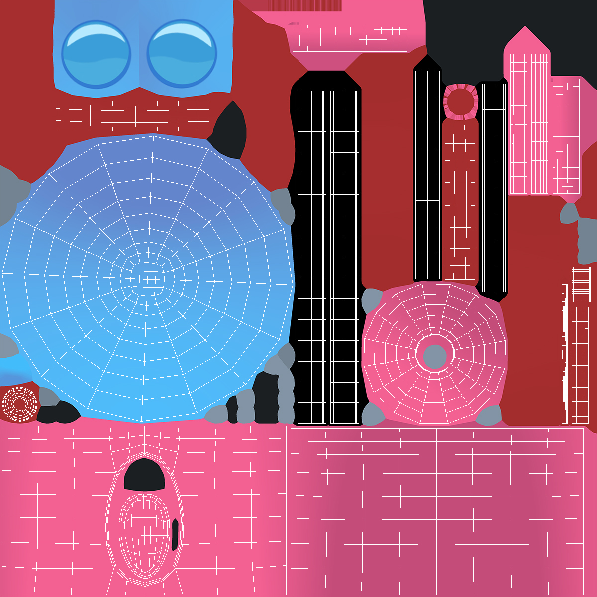 3D Cartoon Style Submarine Pink model
