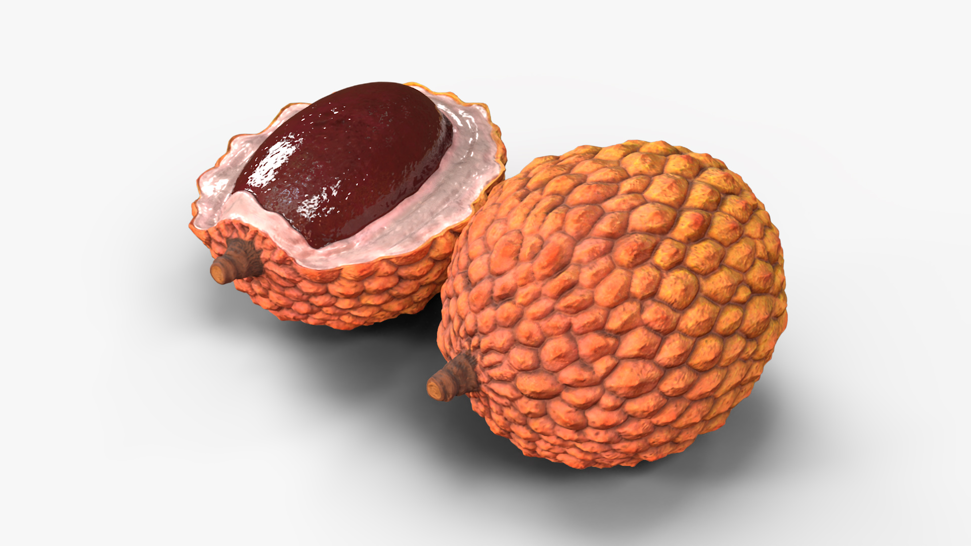 Lychee Fruit Yellow 3D model