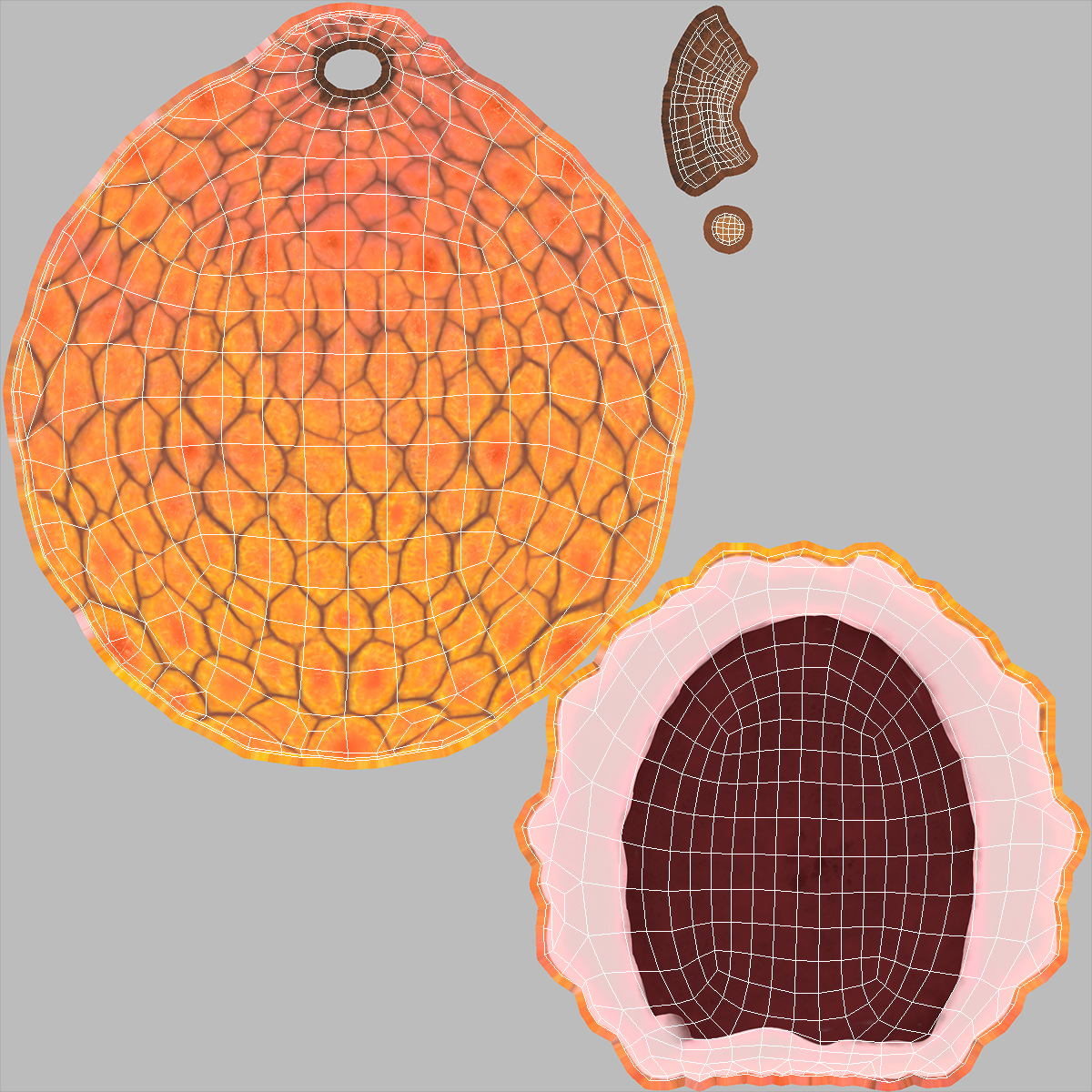 Lychee Fruit Yellow 3D model