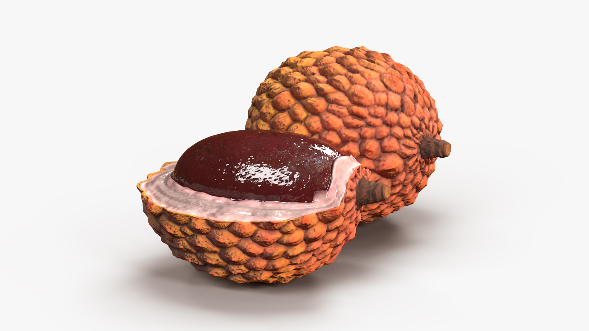 Lychee Fruit Yellow 3D model