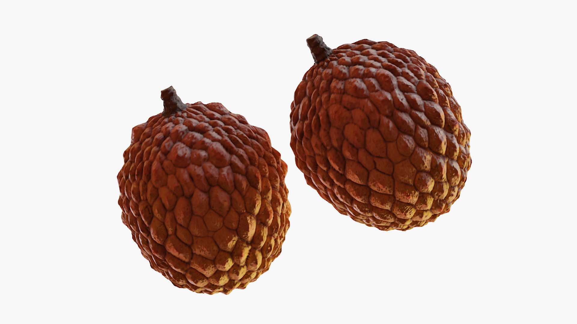 Lychee Fruit Yellow 3D model