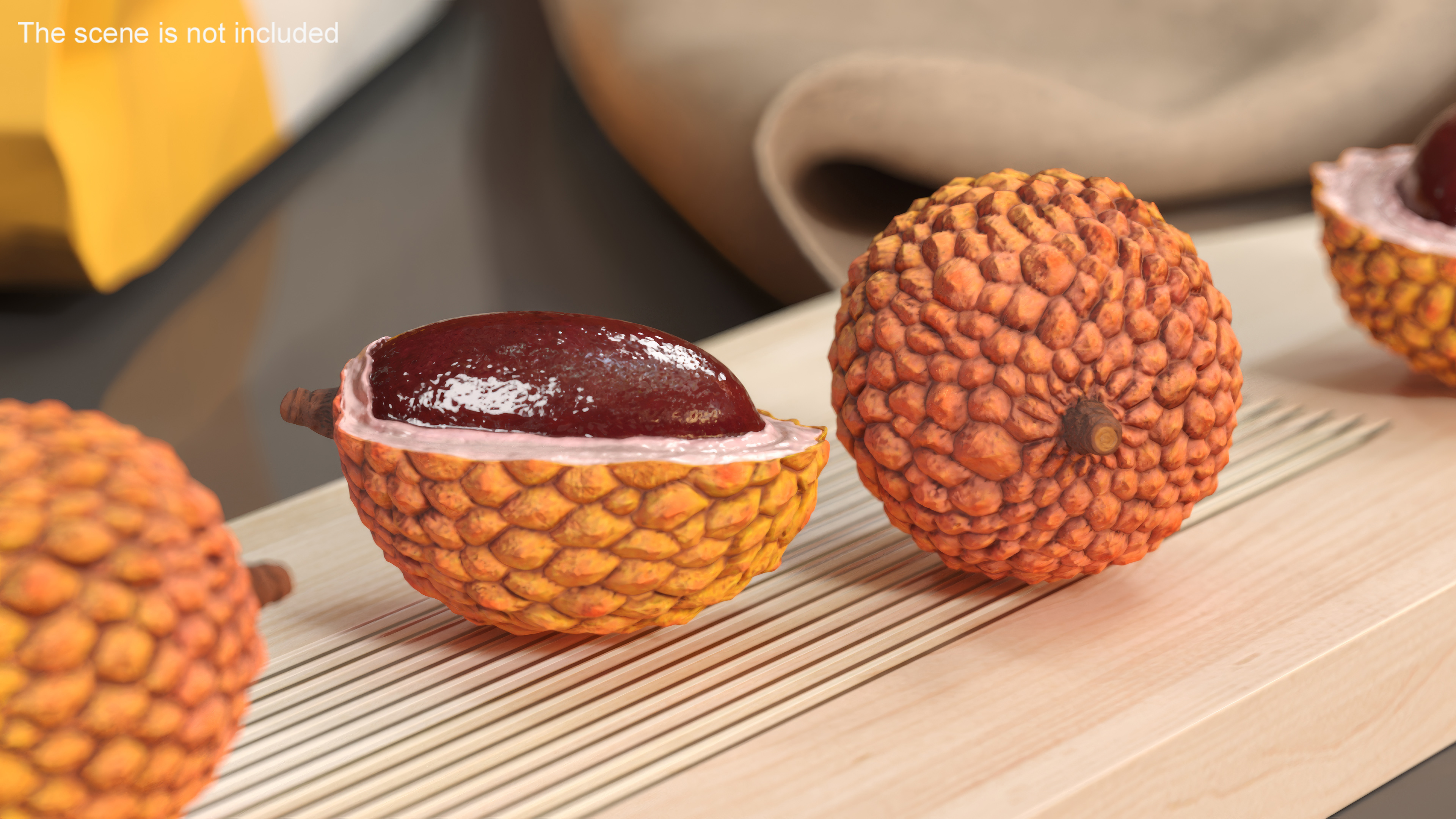 Lychee Fruit Yellow 3D model