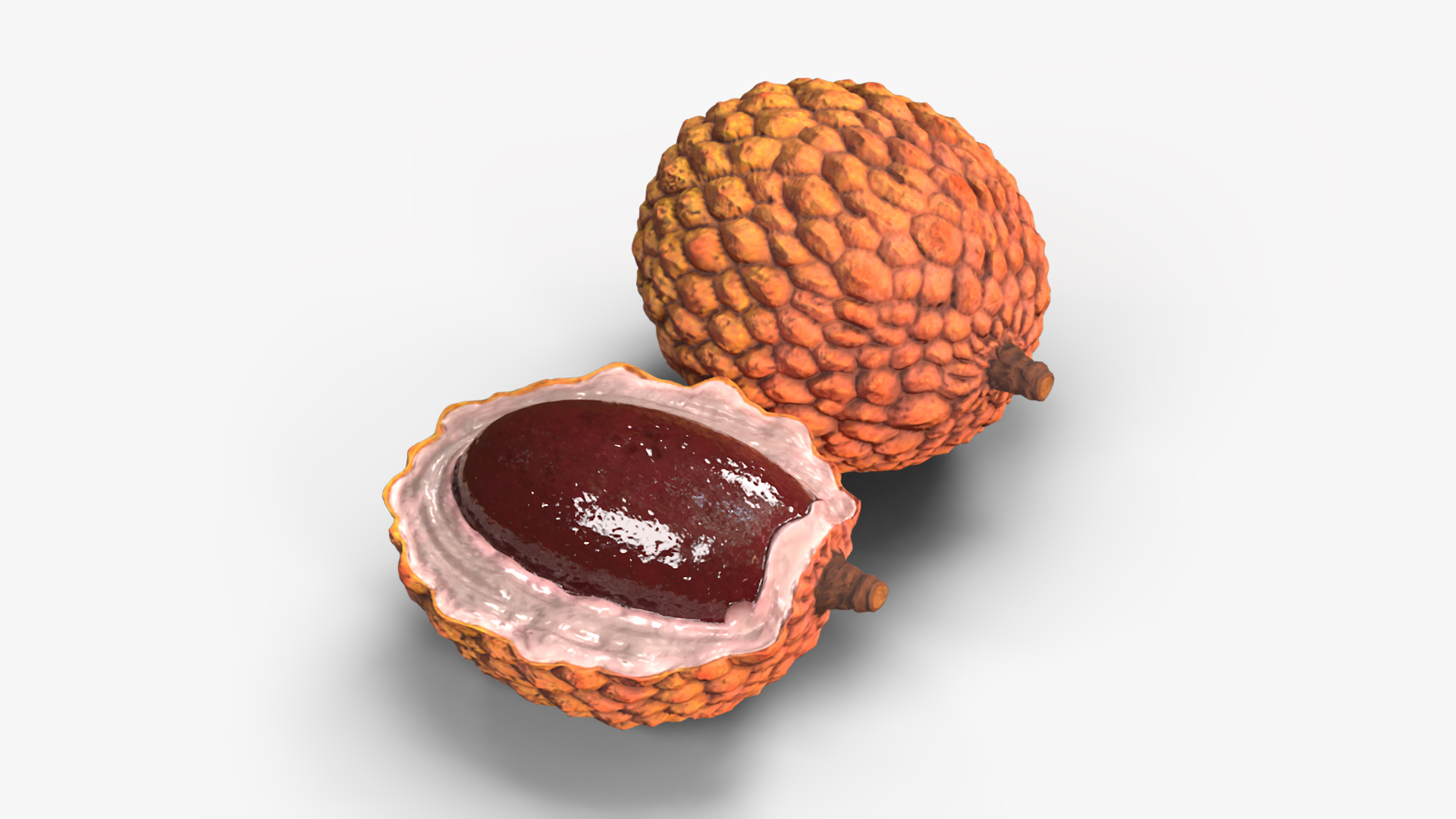 Lychee Fruit Yellow 3D model