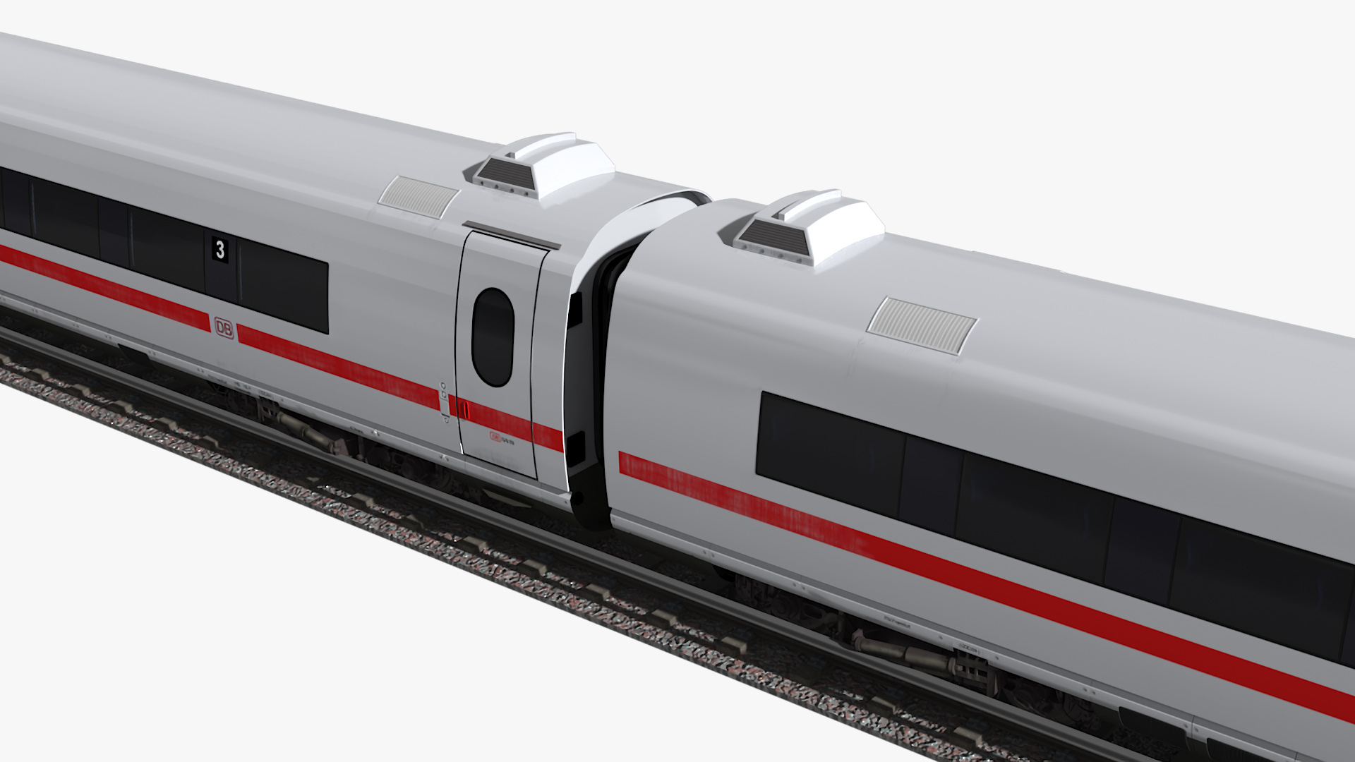 3D Train Rails and Train
