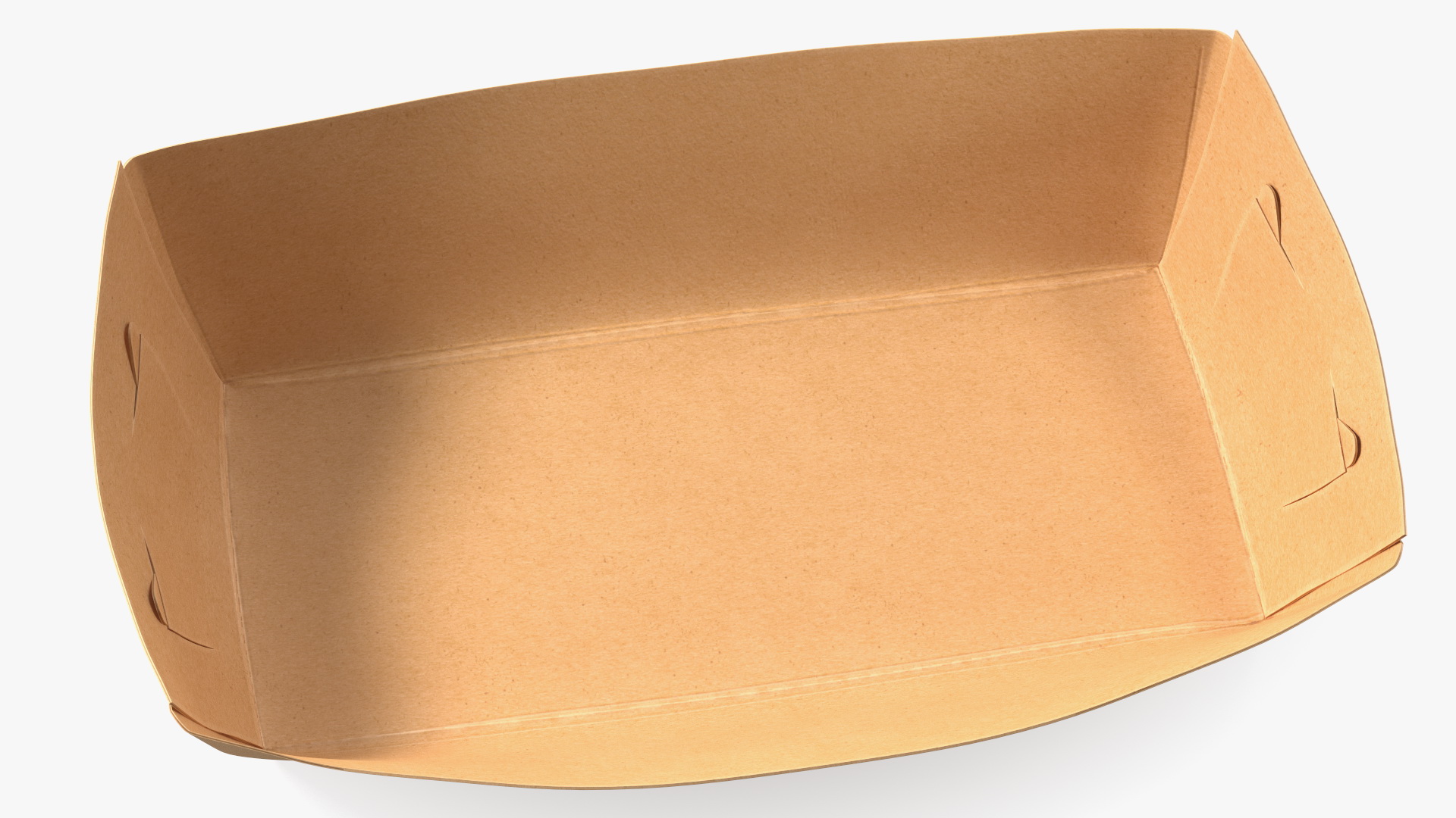 Disposable Brown Paper Food Tray 3D