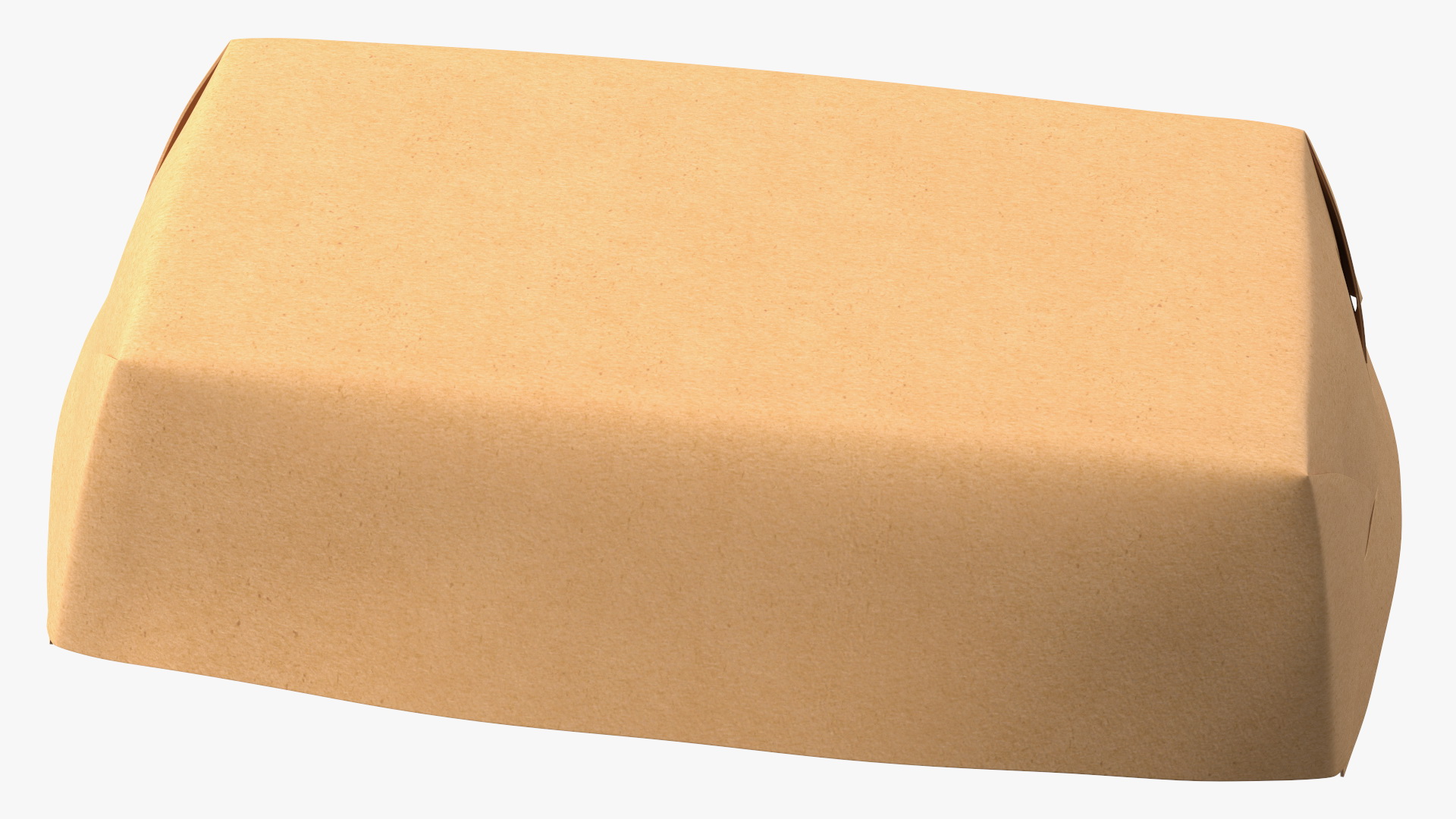 Disposable Brown Paper Food Tray 3D