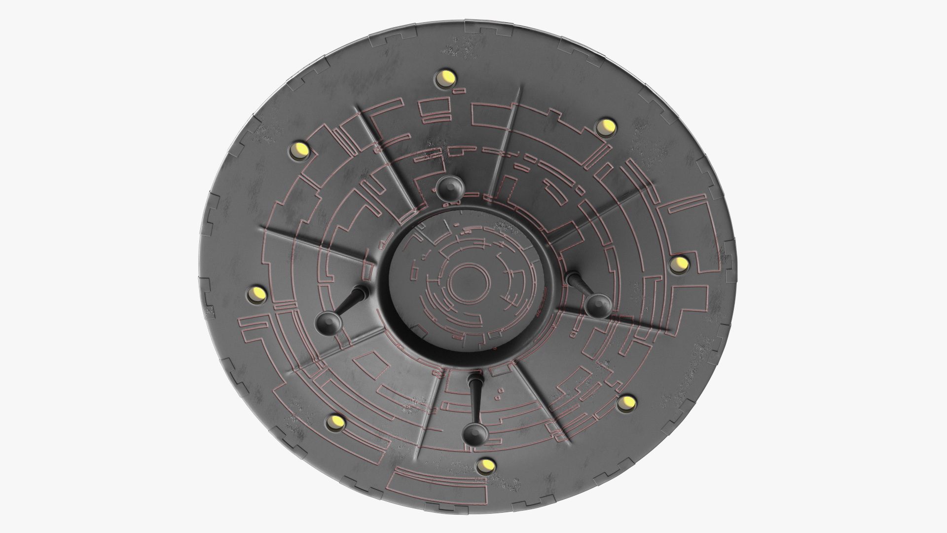 Dirt UFO Ship Stand 3D model