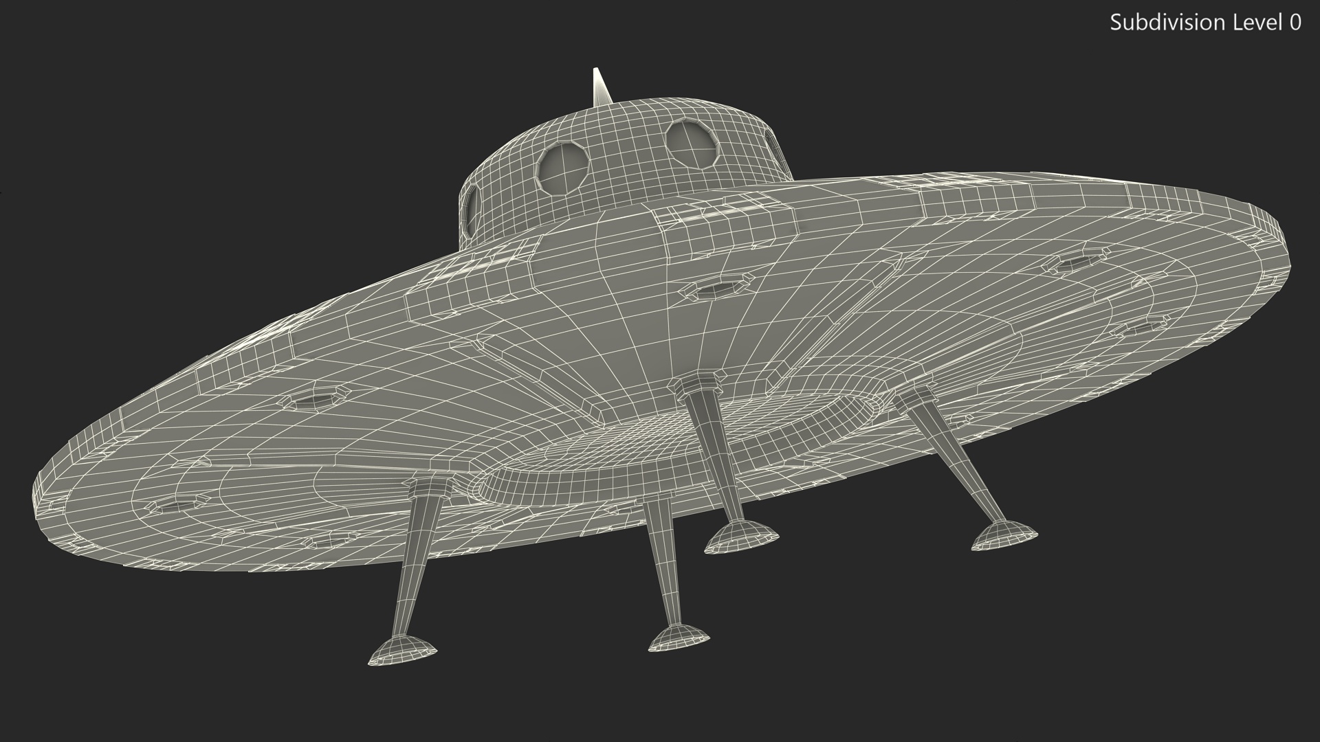 Dirt UFO Ship Stand 3D model