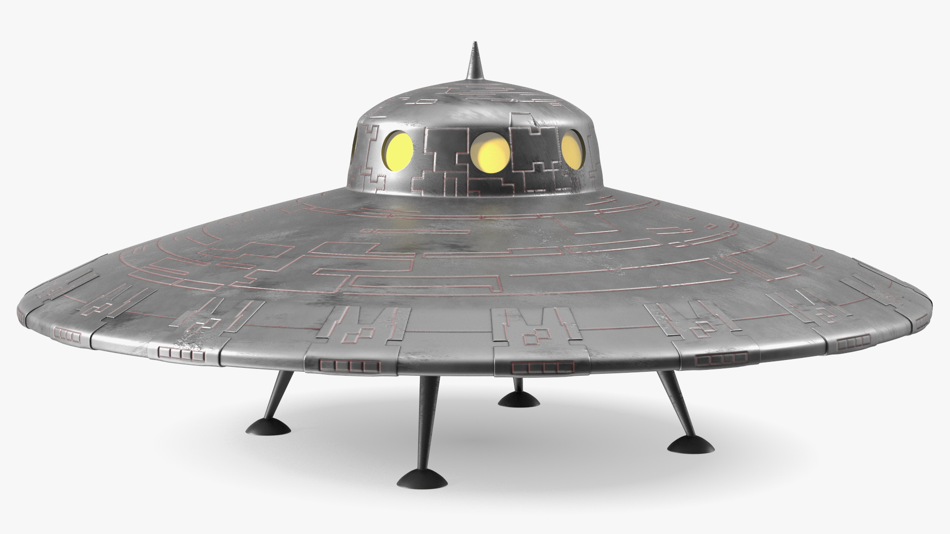 Dirt UFO Ship Stand 3D model