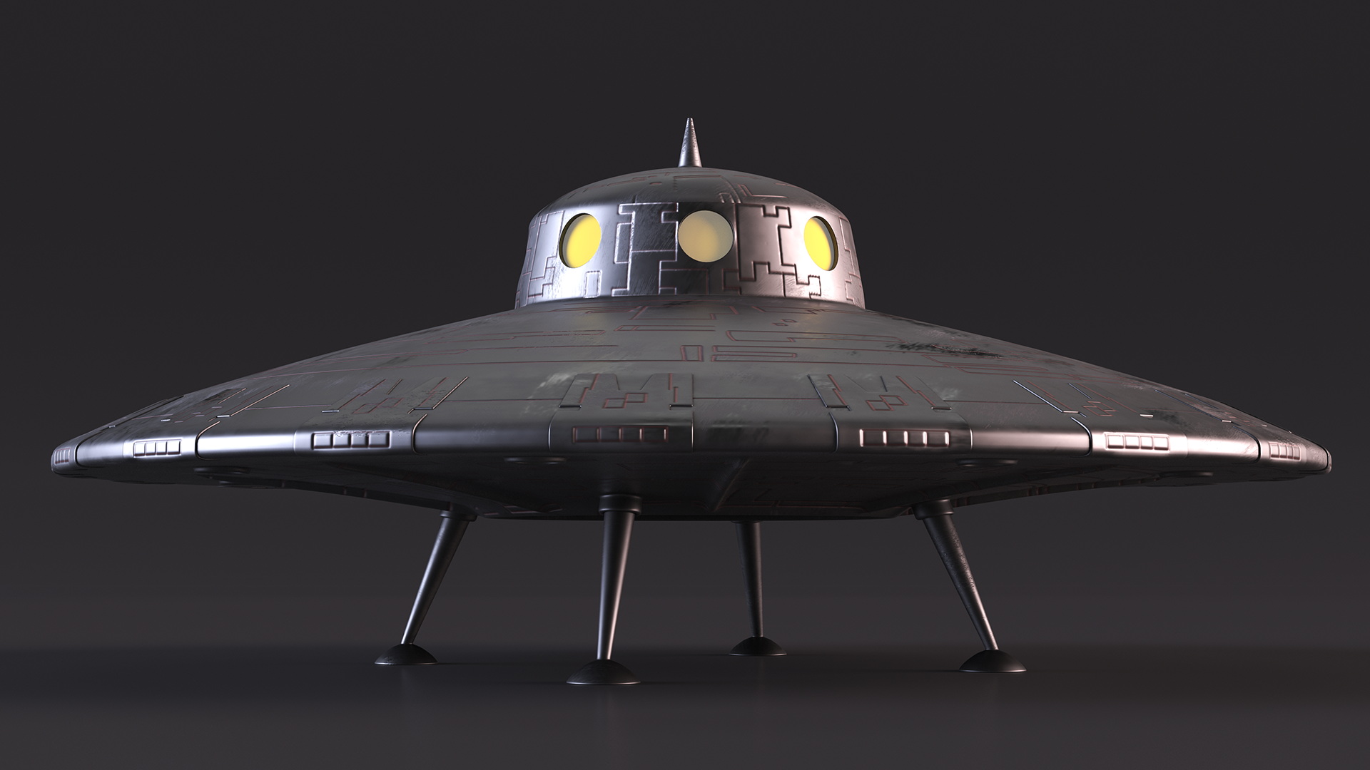 Dirt UFO Ship Stand 3D model