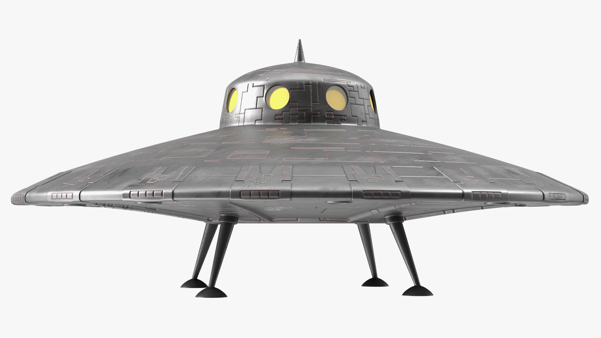 Dirt UFO Ship Stand 3D model