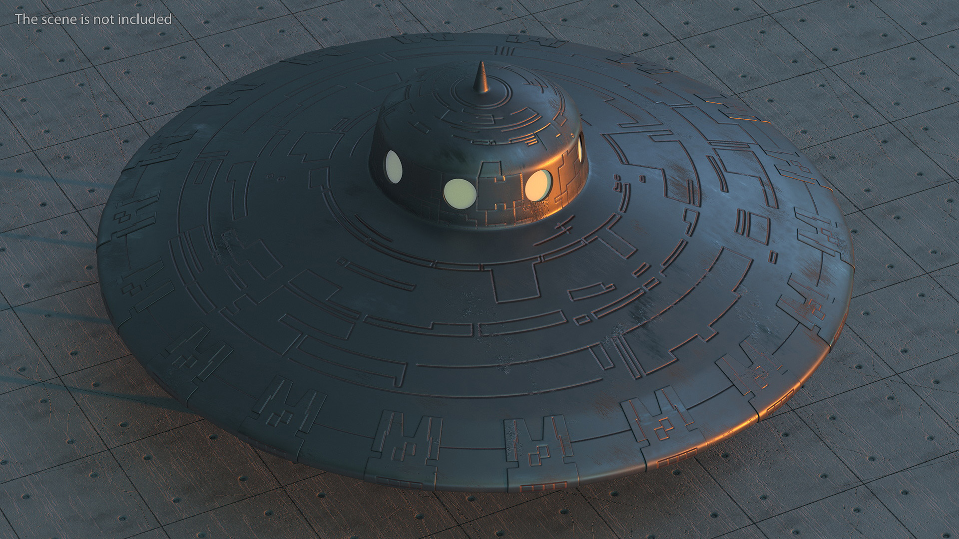 Dirt UFO Ship Stand 3D model