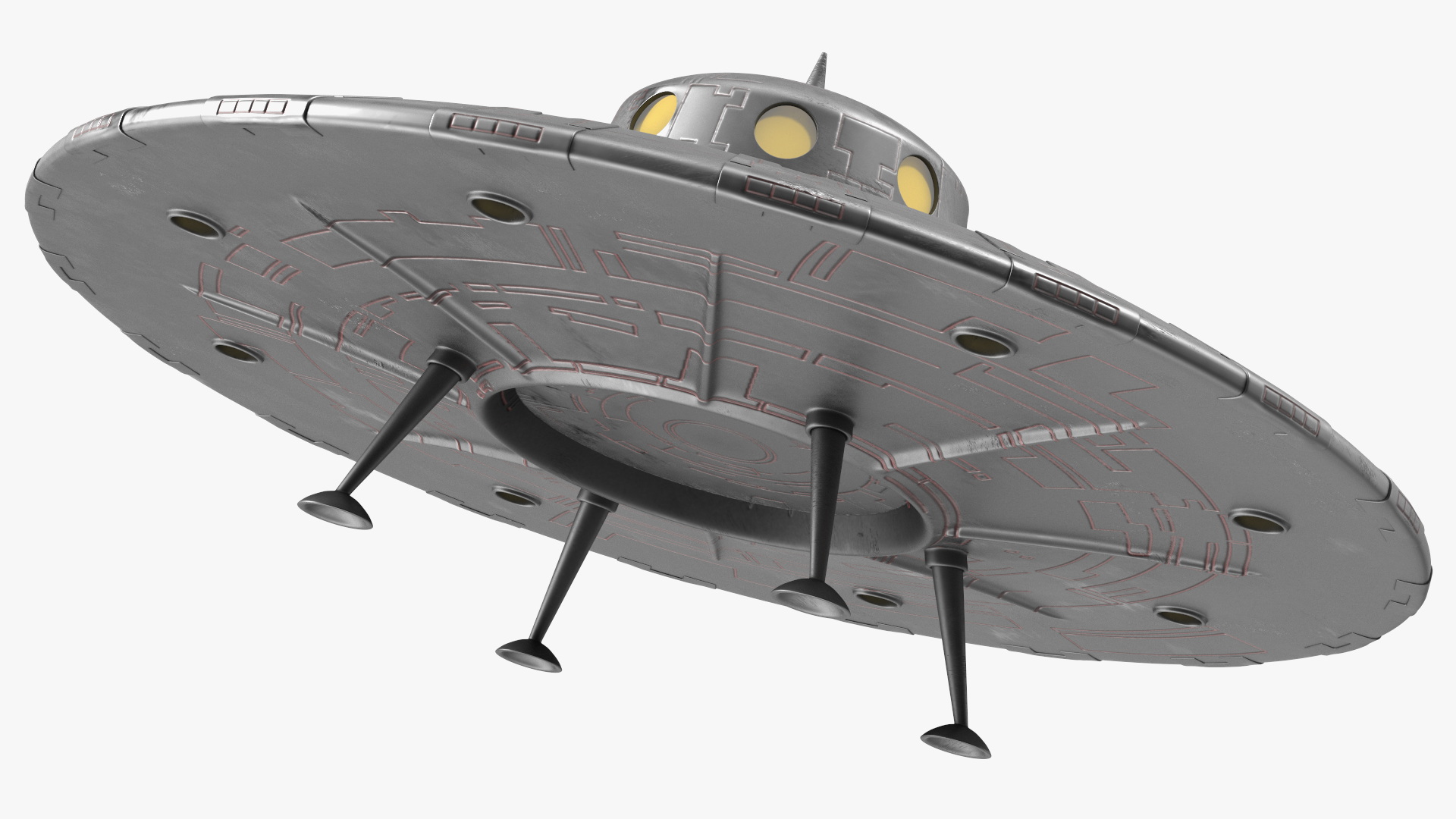 Dirt UFO Ship Stand 3D model
