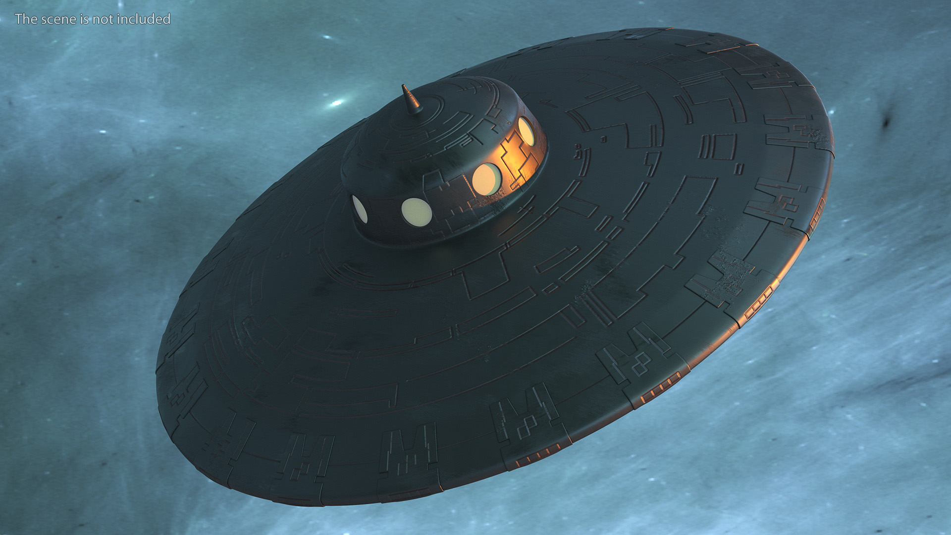 Dirt UFO Ship Stand 3D model