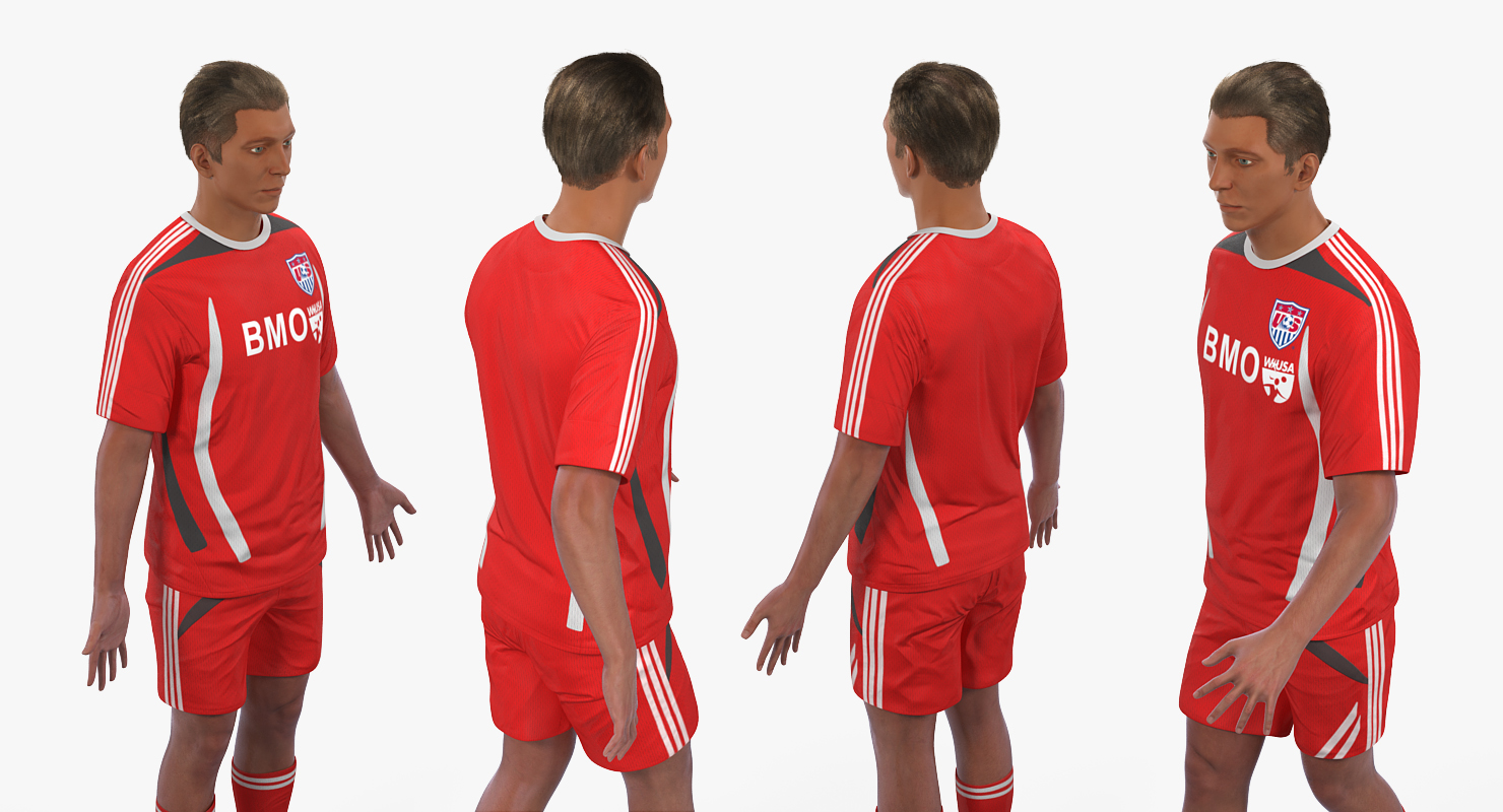 Soccer or Football Player Rigged 2 3D model