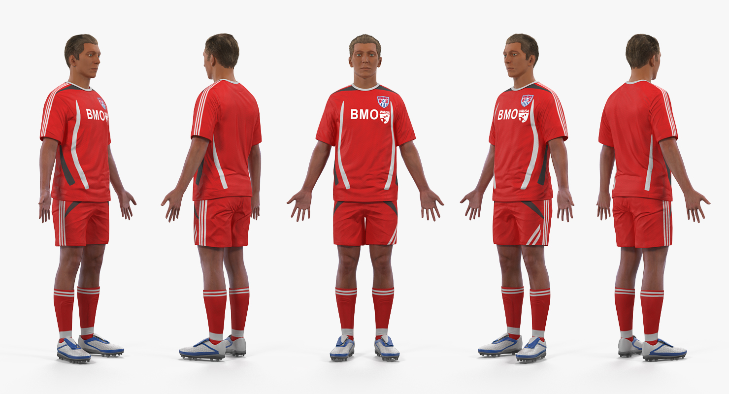 Soccer or Football Player Rigged 2 3D model