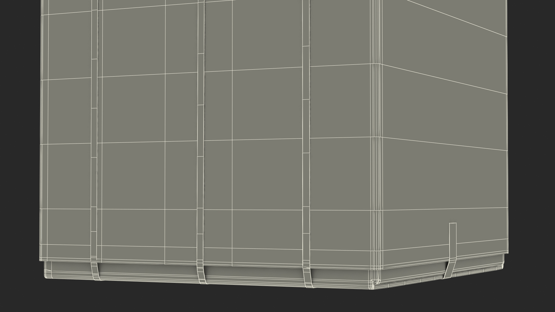 3D Large Shipping Cardboard Box model